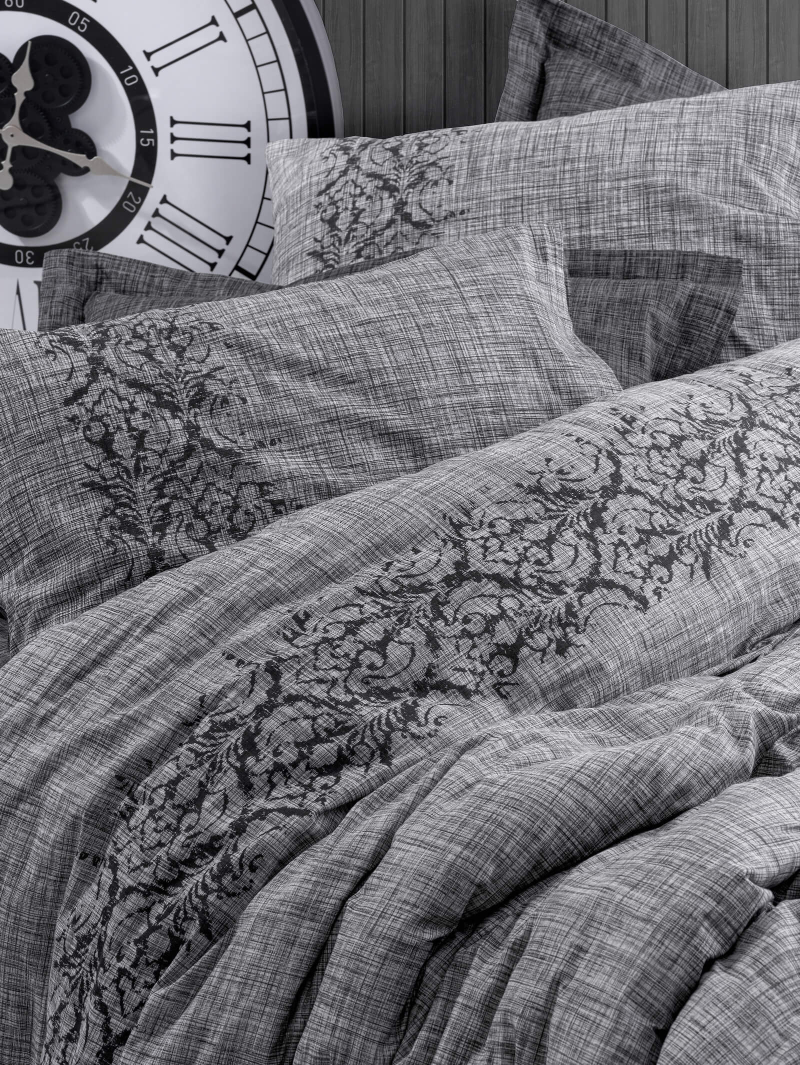 Cotton Box-Plain Tek Kişilik Nevresim Takımı Sooty Gri-Nevresim Takımı-3-Milagron.com