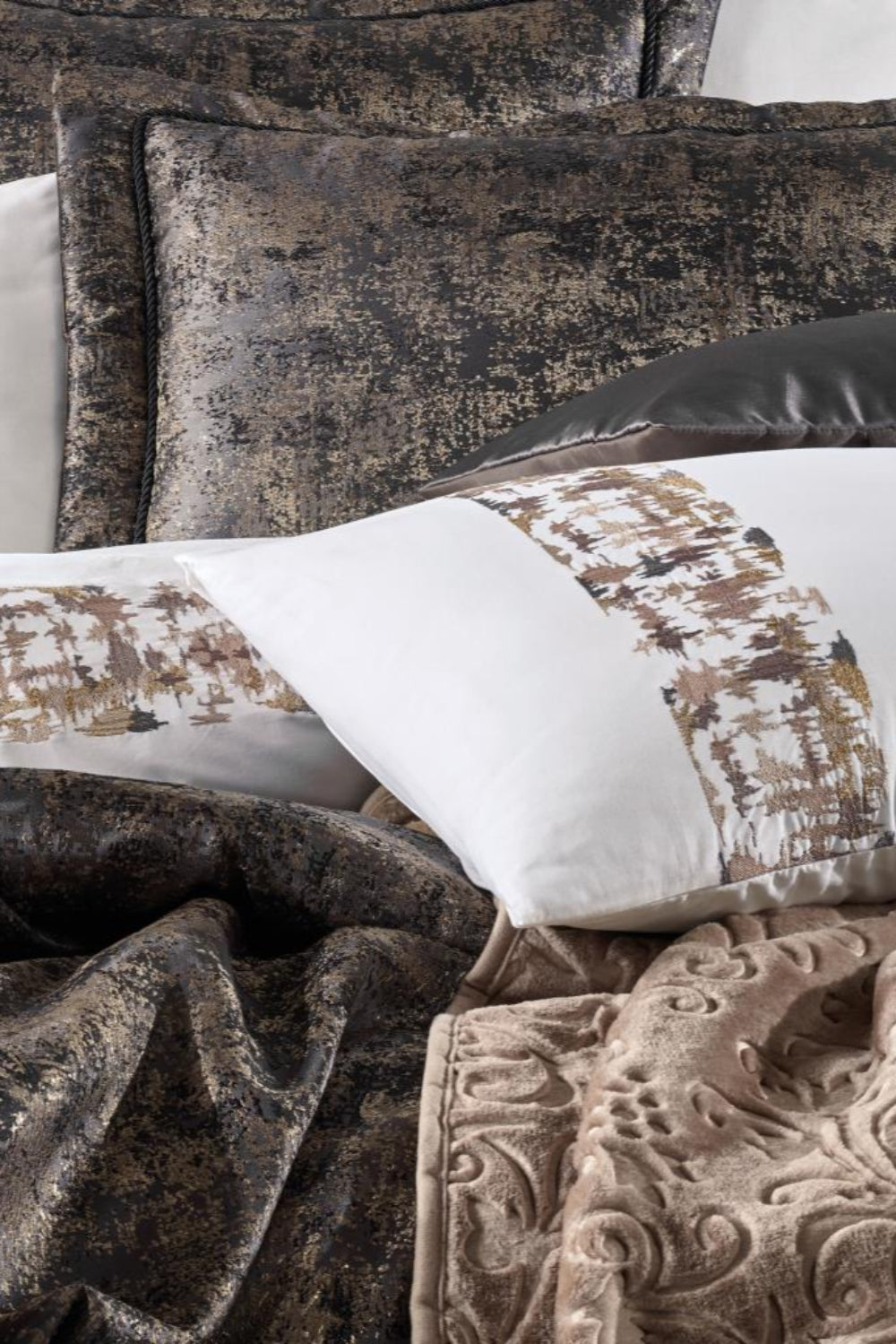 Cotton Box-Platinium Çeyiz Seti Sahara Bej-Nevresim Takımı-2-Milagron.com