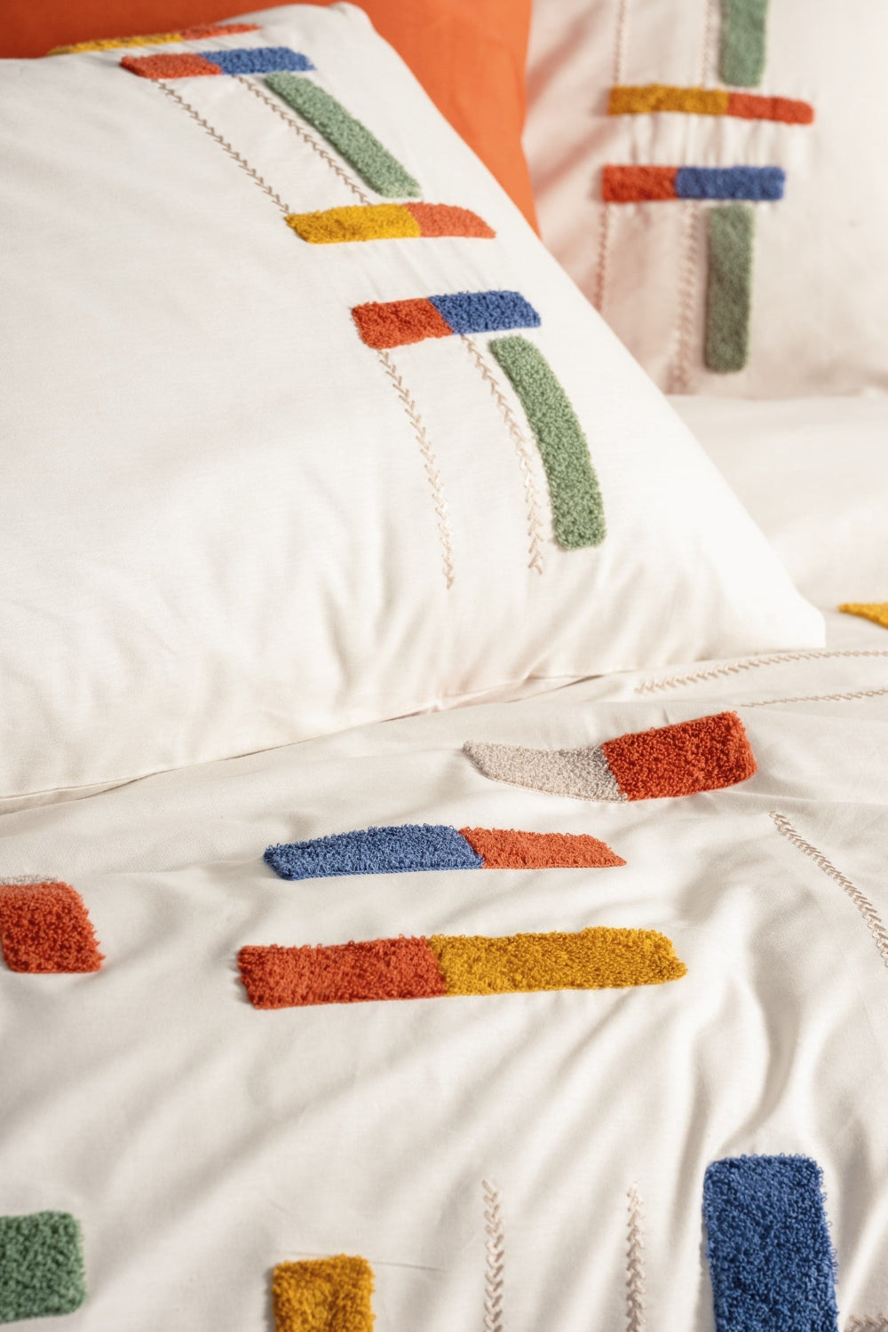 Cotton Box-Cotton Box Puff Nakışlı çift Kişilik Nevresim Takımı Katy Tarçın-Çift Kişilik Nevresim Takımı-2-Milagron.com