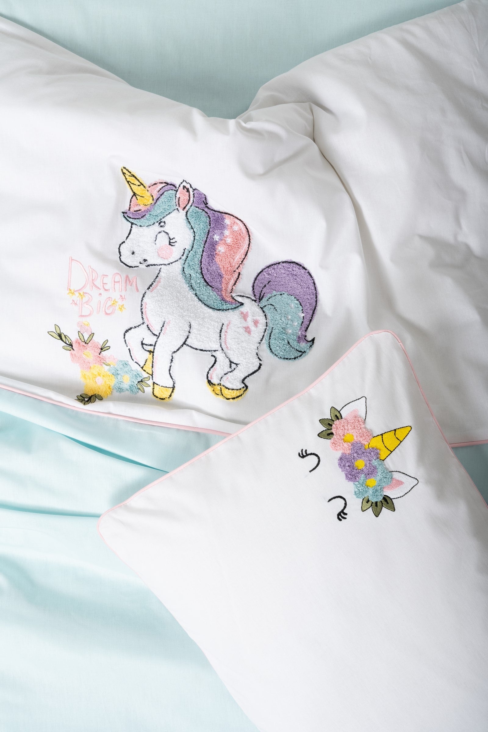 Cotton Box-Punch Nakışlı Bebek Nevresim Takımı Dolly Mint-Nevresim Takımı-2-Milagron.com