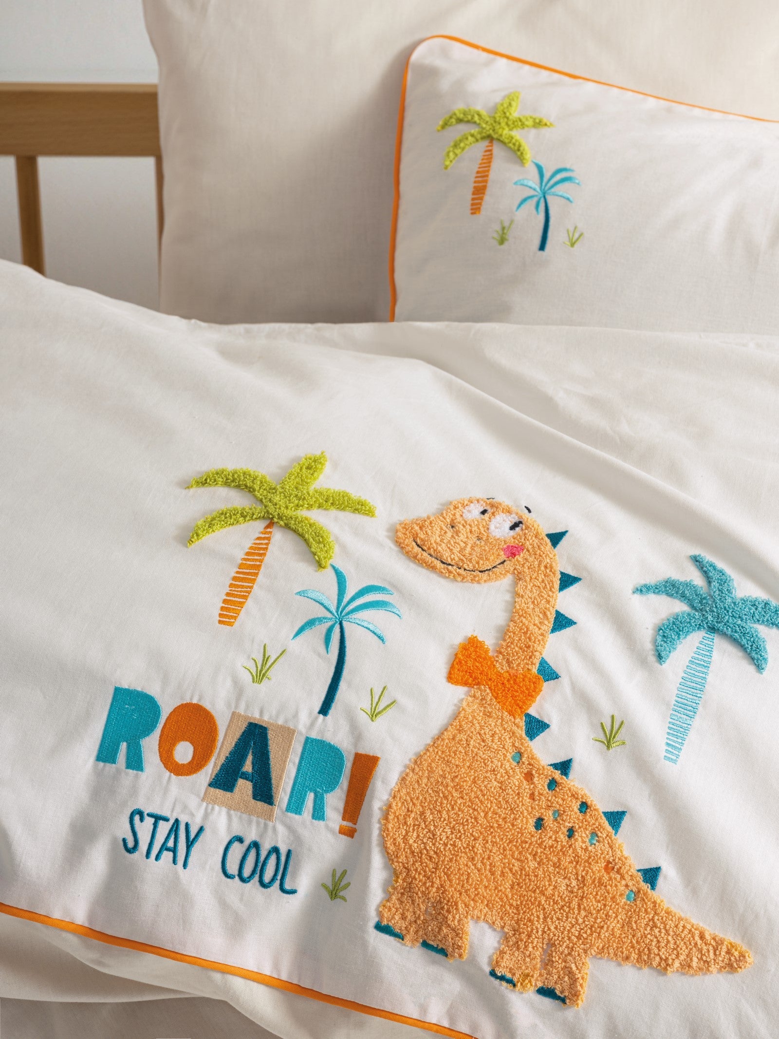 Cotton Box-Punch Nakışlı Bebek Nevresim Takımı Kiddo Krem-Nevresim Takımı-2-Milagron.com