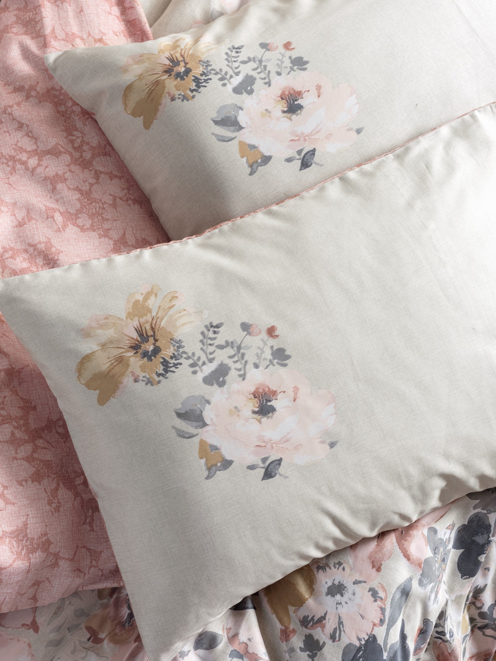 Cotton Box-Saten Çift Kişilik Nevresim Takımı Dalya Pudra-Nevresim Takımı-2-Milagron.com