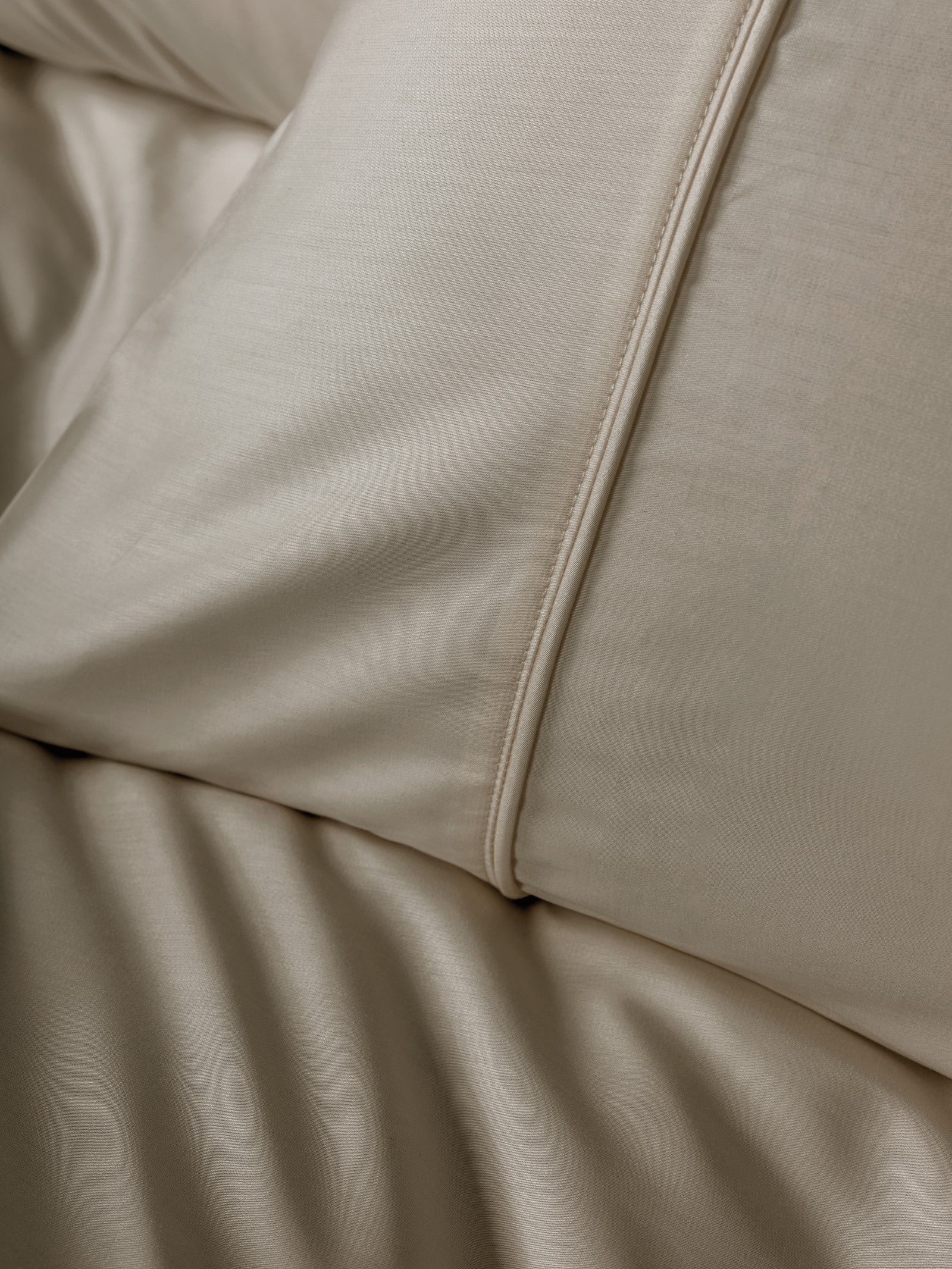 Cotton Box-Silky Saten Çift Kişilik Nevresim Takımı Bej-Nevresim Takımı-4-Milagron.com