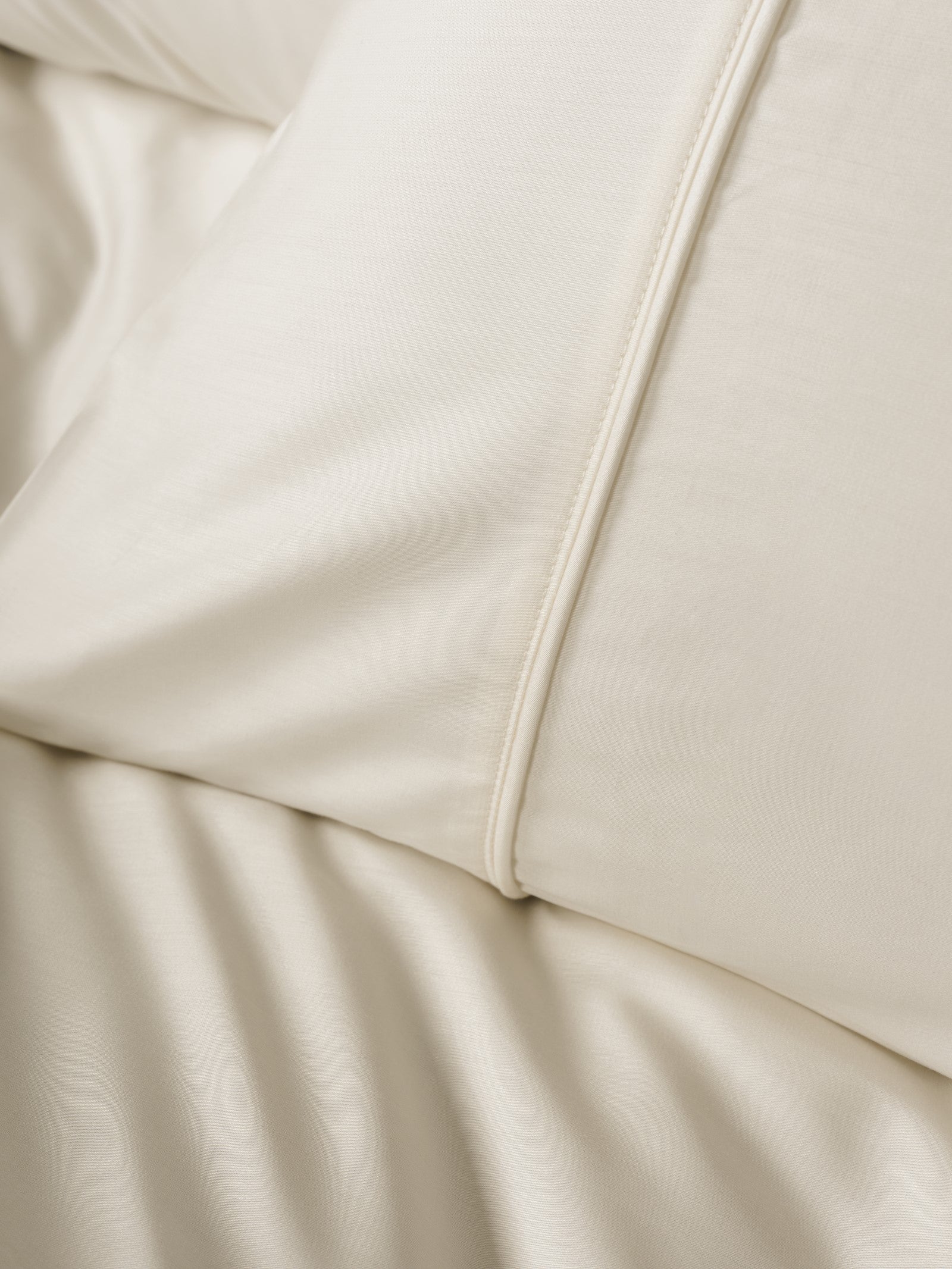 Cotton Box-Silky Saten Çift Kişilik Nevresim Takımı Ekru-Nevresim Takımı-4-Milagron.com