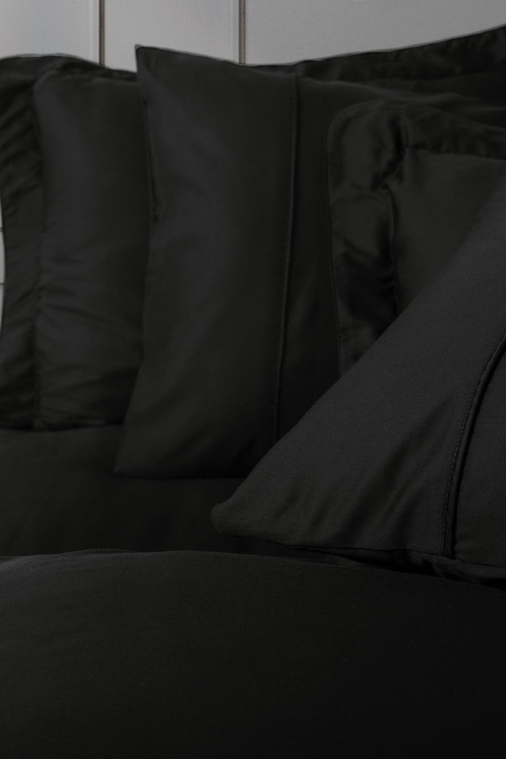 Cotton Box-Silky Saten Çift Kişilik Nevresim Takımı Siyah-Nevresim Takımı-2-Milagron.com