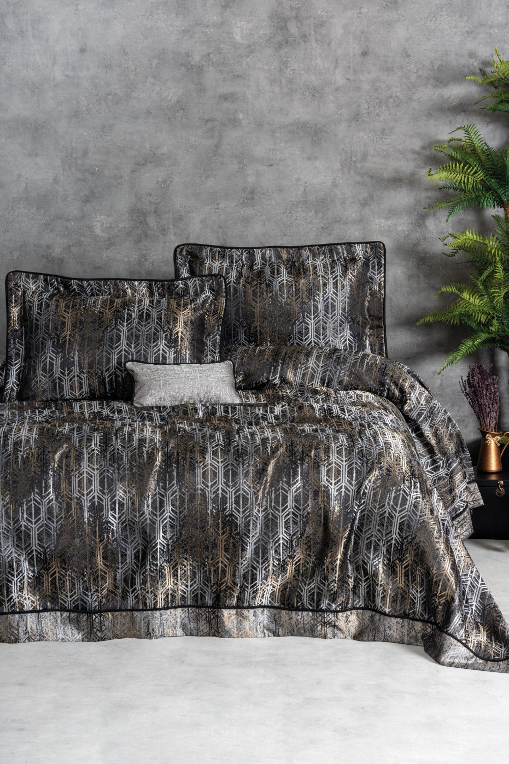 Cotton Box-Smart Çift Kişilik Yatak Örtüsü Laura Bej-Yatak Örtüsü-1-Milagron.com