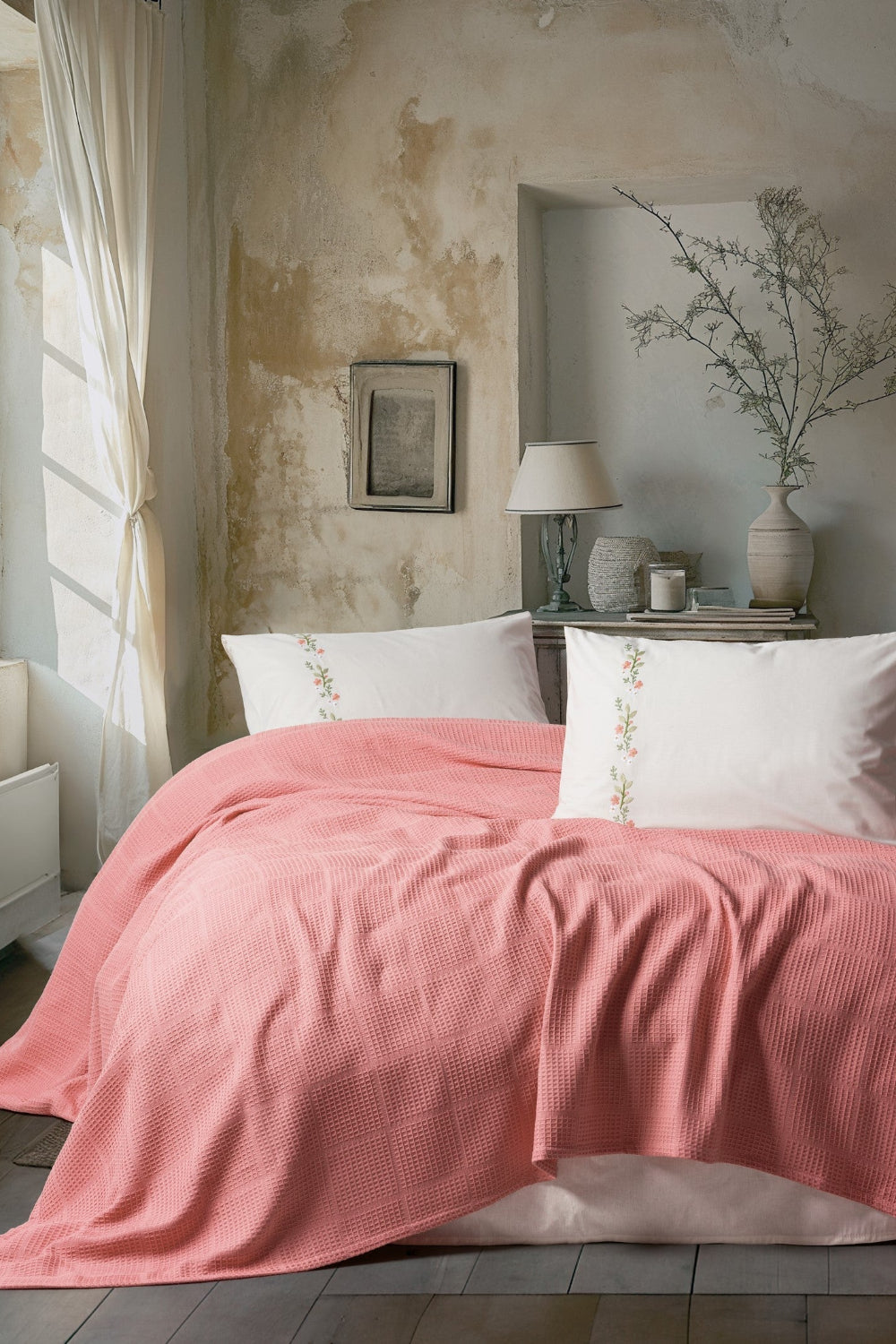 Cotton Box-Spin Çift Kişilik Pike Takımı Joyce Mercan-Pike Takımı-1-Milagron.com