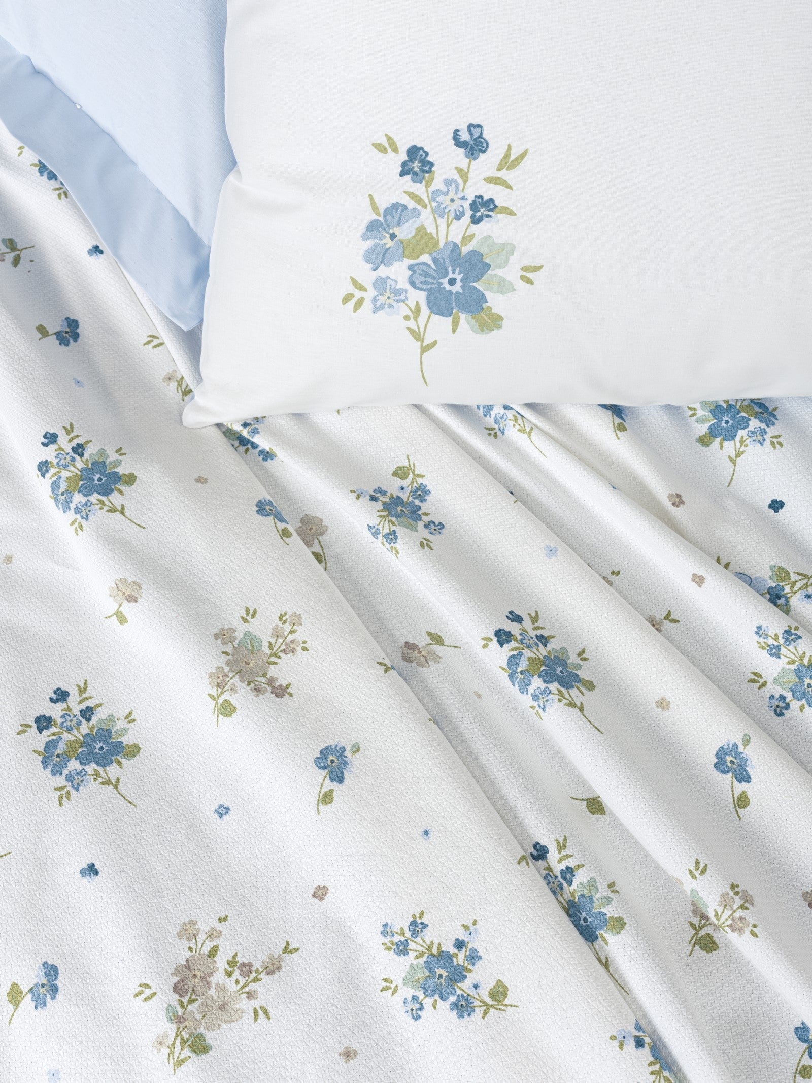 Cotton Box-Cotton Box Sweet çift Kişilik Pike Takımı Bellus Mavi-Çift Kişilik Pike Takımı-2-Milagron.com