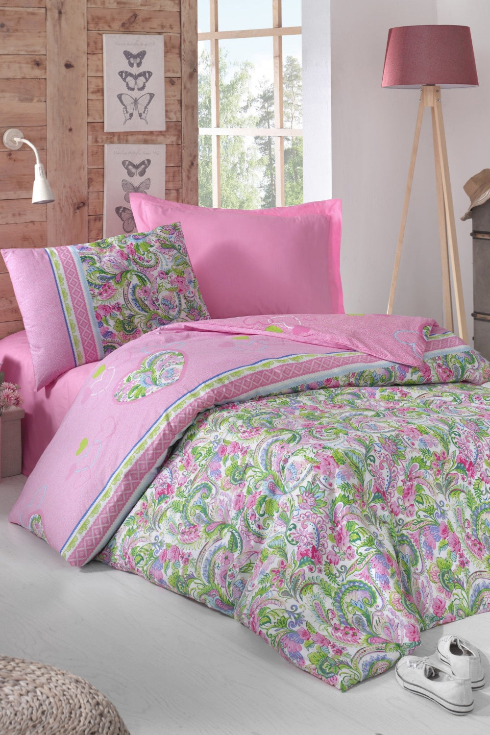 Cotton Box-Cotton Box Tek Kişilik Ranforce Genç Nevresim Takımı Jasmin Pembe-1-Milagron.com