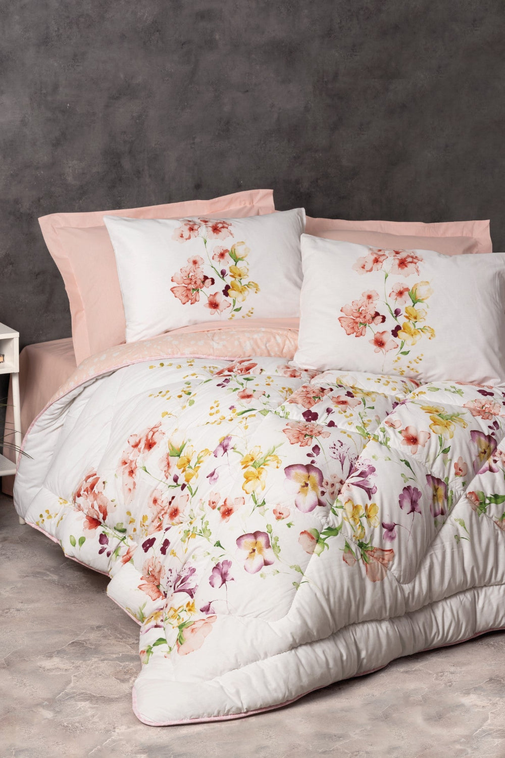 Cotton Box-Tek Kişilik Uyku Seti Emma Somon-Nevresim Takımı-1-Milagron.com