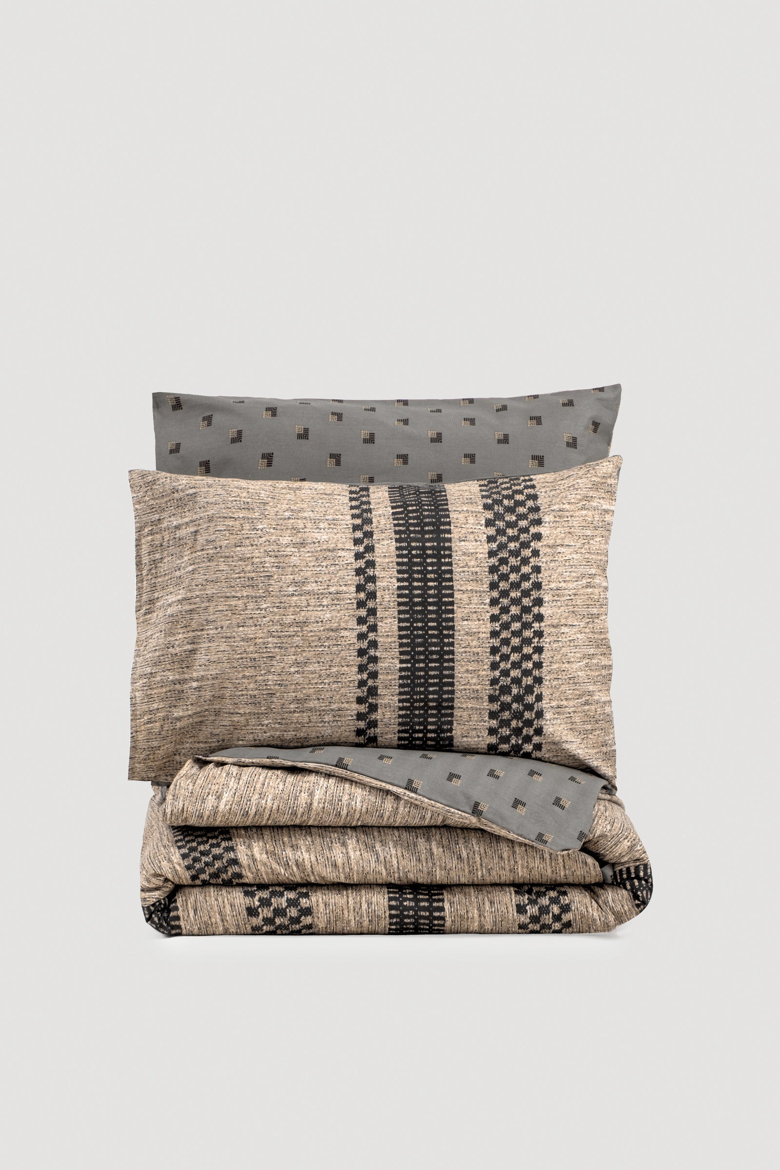 Cotton Box-Toprak Çift Kişilik Nevresim Takımı Arlo Kahve-Nevresim Takımı-3-Milagron.com