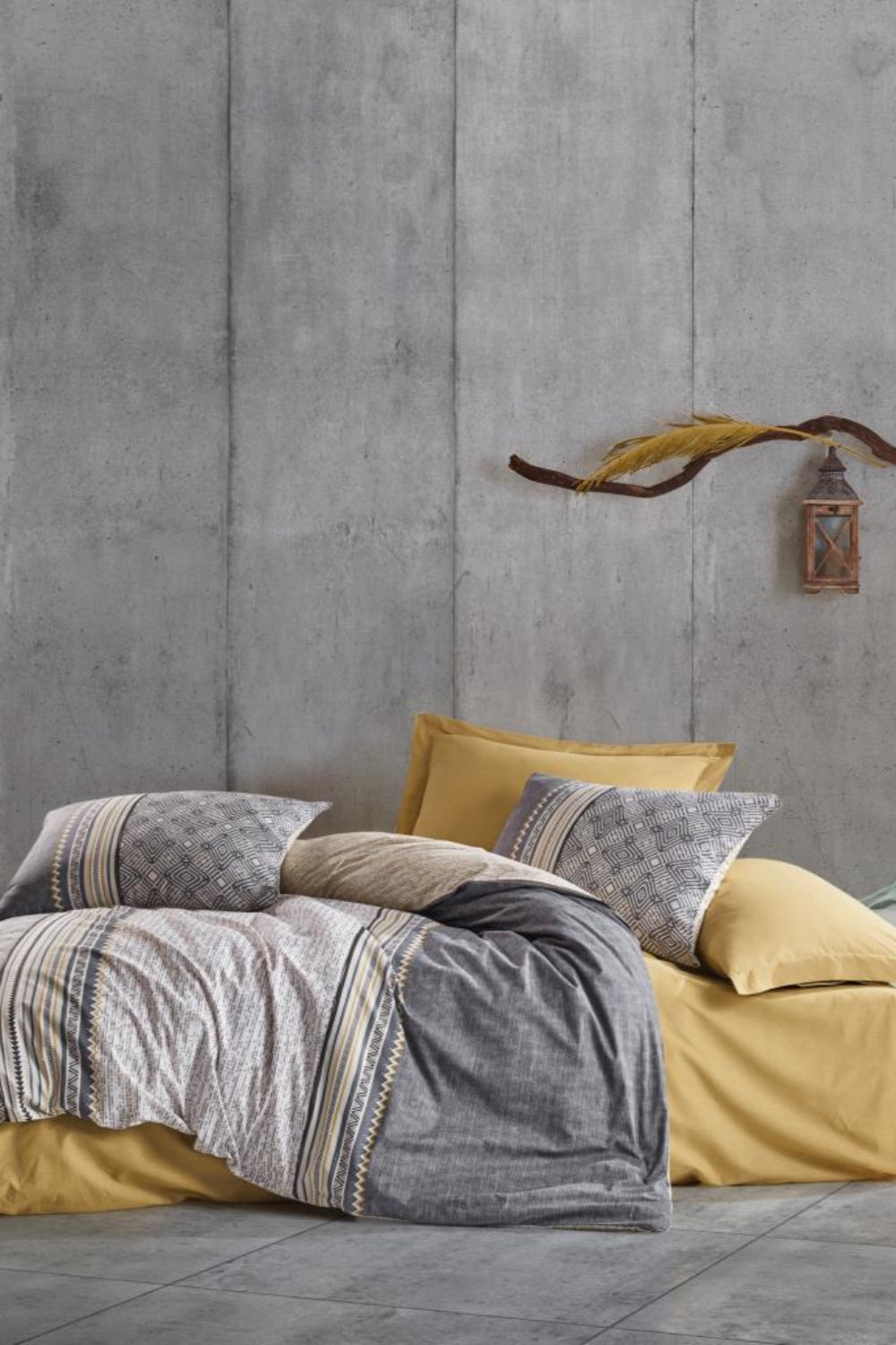 Cotton Box-Toprak Çift Kişilik Nevresim Takımı Nedra Bej-Nevresim Takımı-1-Milagron.com