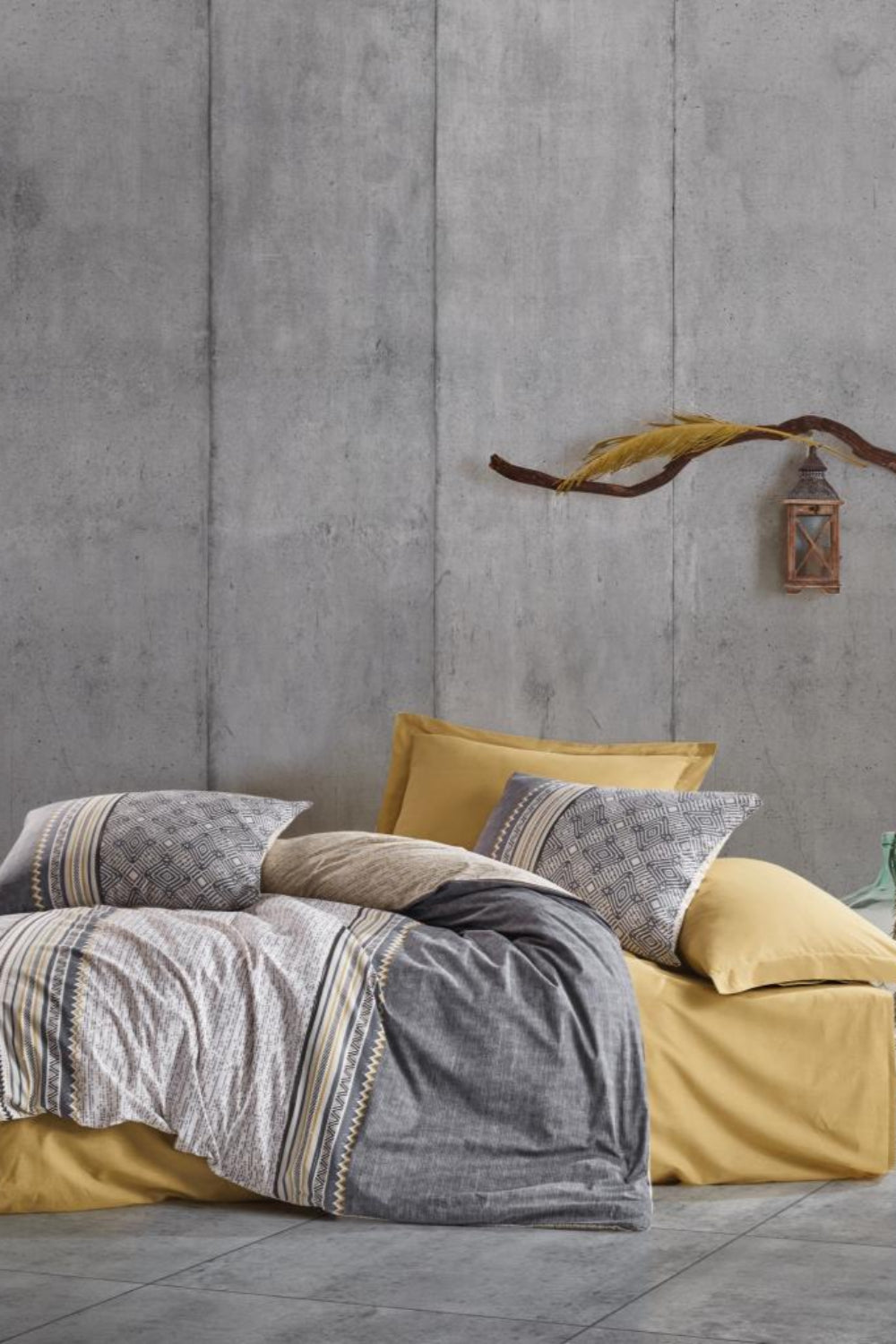 Cotton Box-Cotton Box Toprak Tek Kişilik Nevresim Takımı Nedra Bej-Tek Kişilik Nevresim Takımı-1-Milagron.com