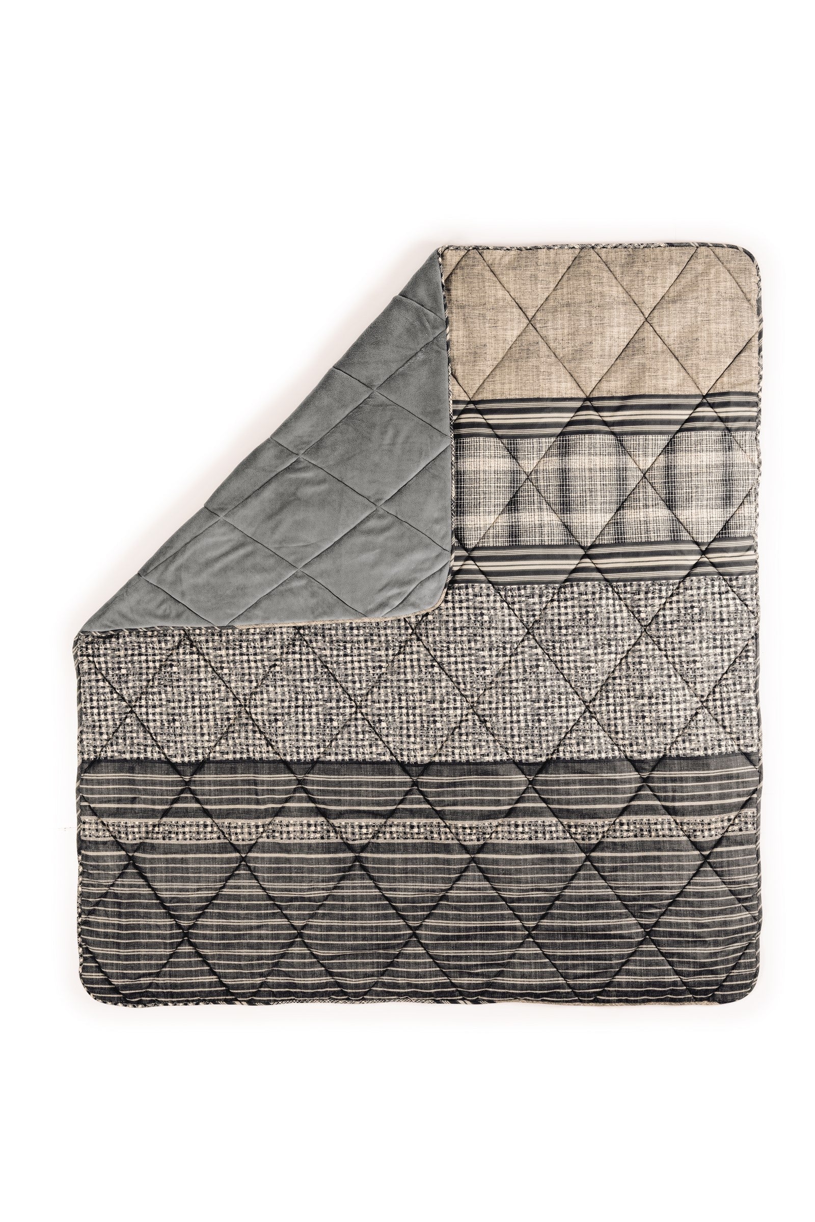 Cotton Box-Cotton Box Velvet Tek Kişilik Yorgan Timbre Antrasit 155x215 Cm-Tek Kişilik Yorgan-2-Milagron.com