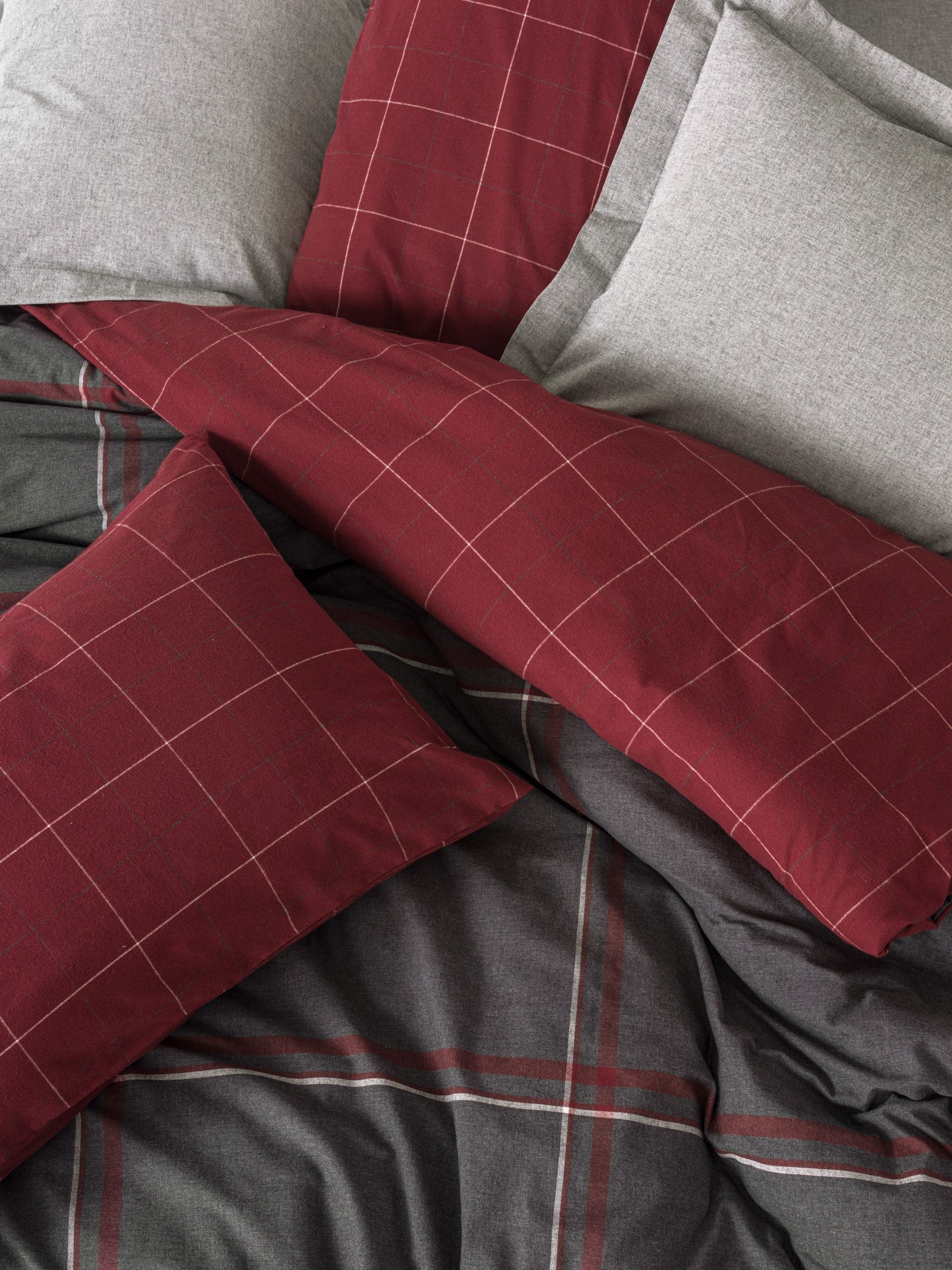 Cotton Box-Warm Flanel Tek Kişilik Nevresim Takımı Sento Gri-Nevresim Takımı-2-Milagron.com