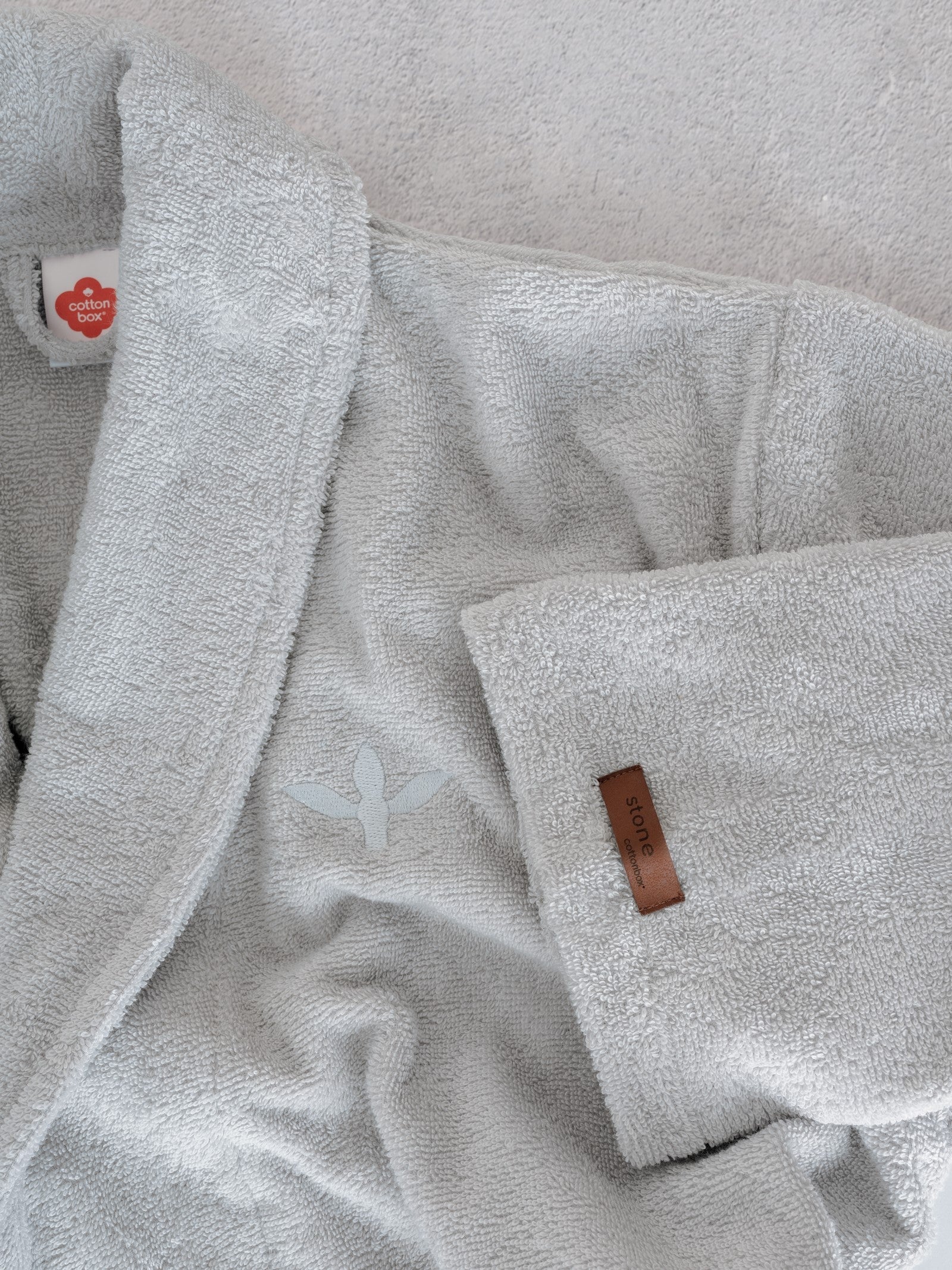 Cotton Box-Wellness Bornoz Stone Gri S/M-Bornoz-2-Milagron.com