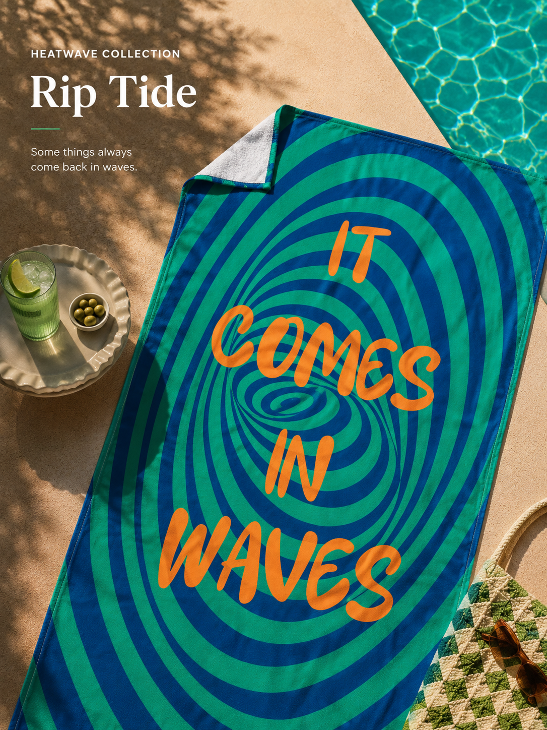 Heatwave Plaj Havlusu Rip Tide Mavi