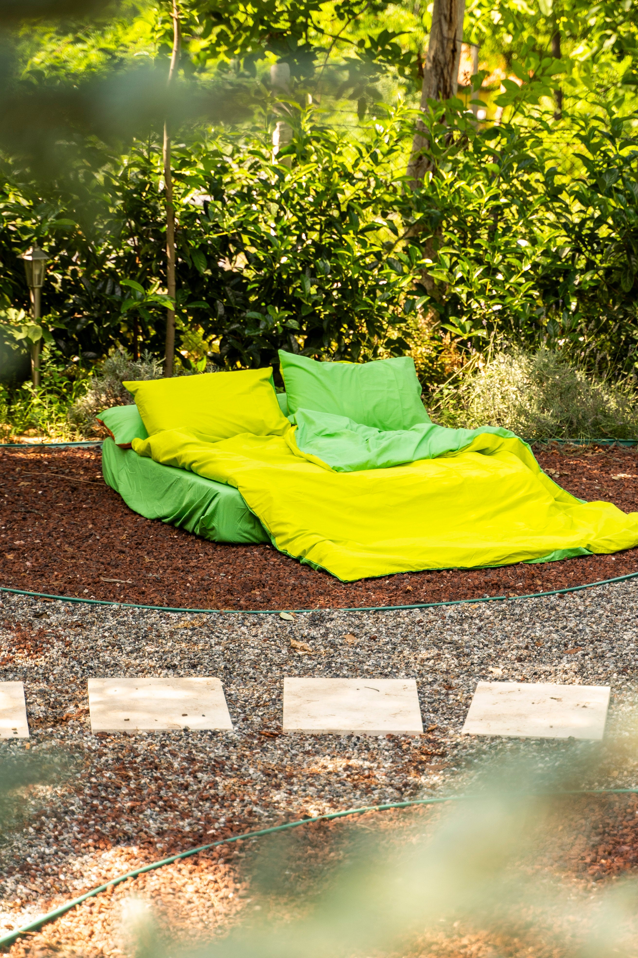 Cozy Home-Popping Colors Çift Kişilik Lastikli Çarşaflı Nevresim Takımı Sage Sarı Yeşil-Nevresim Takımı-5-Milagron.com