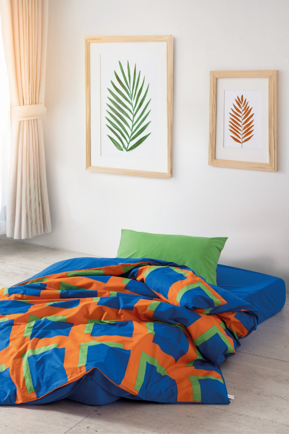 Cozy Home-Cozy Home Popping Colors Tek Kişilik Lastikli çarşaflı Nevresim Takımı Venus Mavi-Tek Kişilik Nevresim Takımı-2-Milagron.com