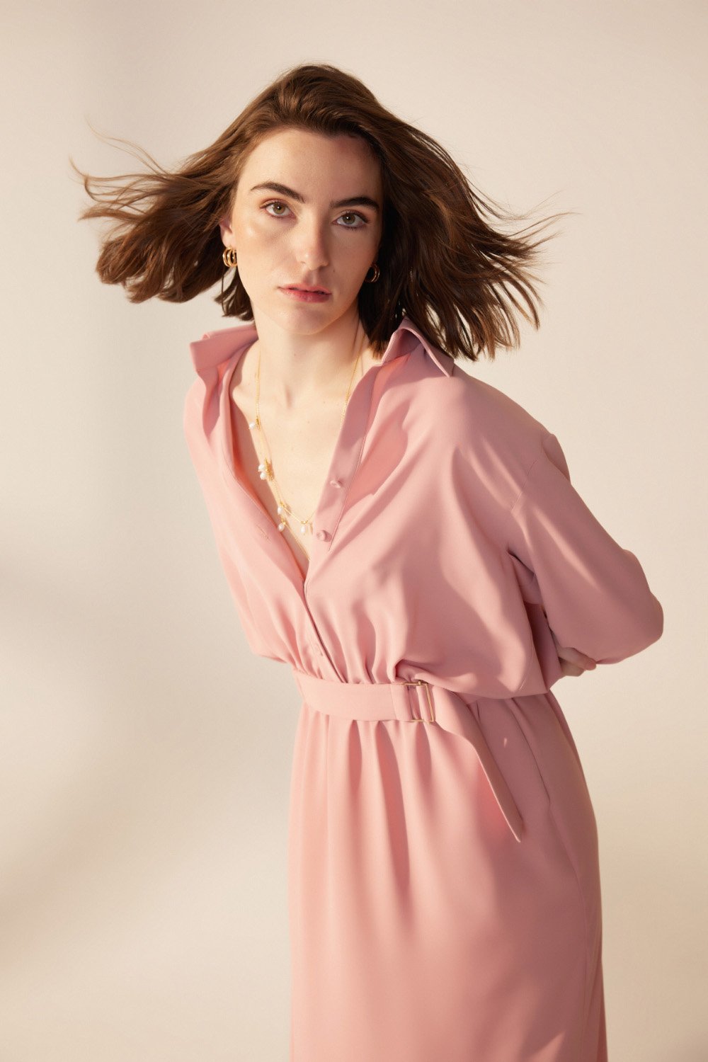 Crescent Line-Abloom Gömlek Elbise-Elbise-6-Milagron.com