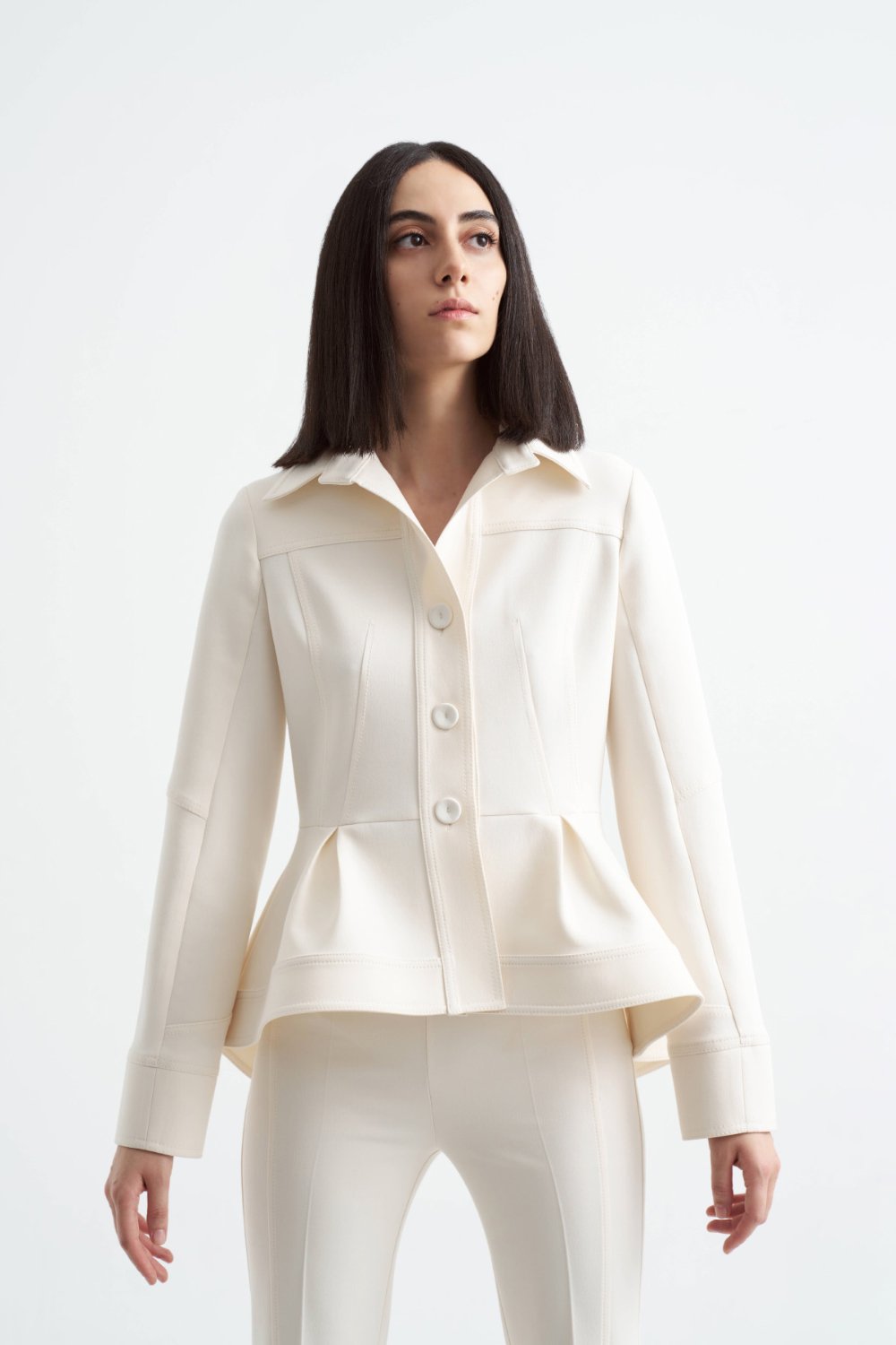 Crescent Line-Elegance Ceket Krem-Ceket-3-Milagron.com