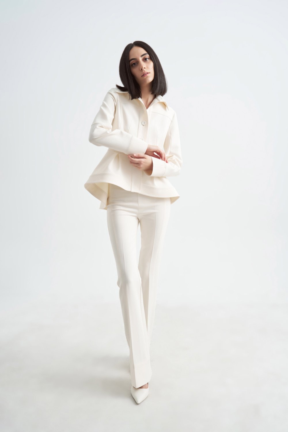 Crescent Line-Elegance Pantolon Krem-Pantolon-7-Milagron.com