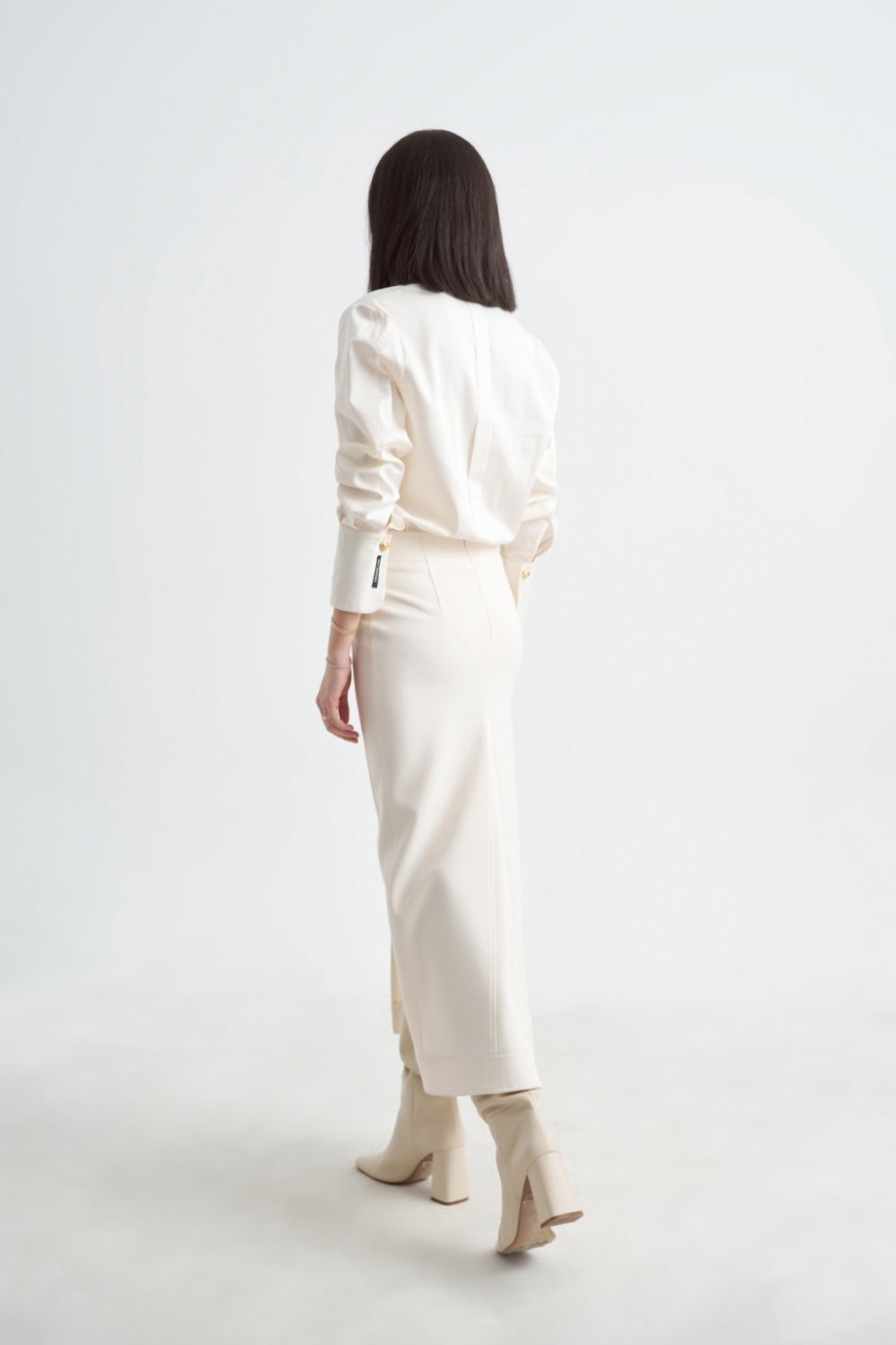 Crescent Line-Grace Gömlek Bodysuit Krem-Gömlek-8-Milagron.com