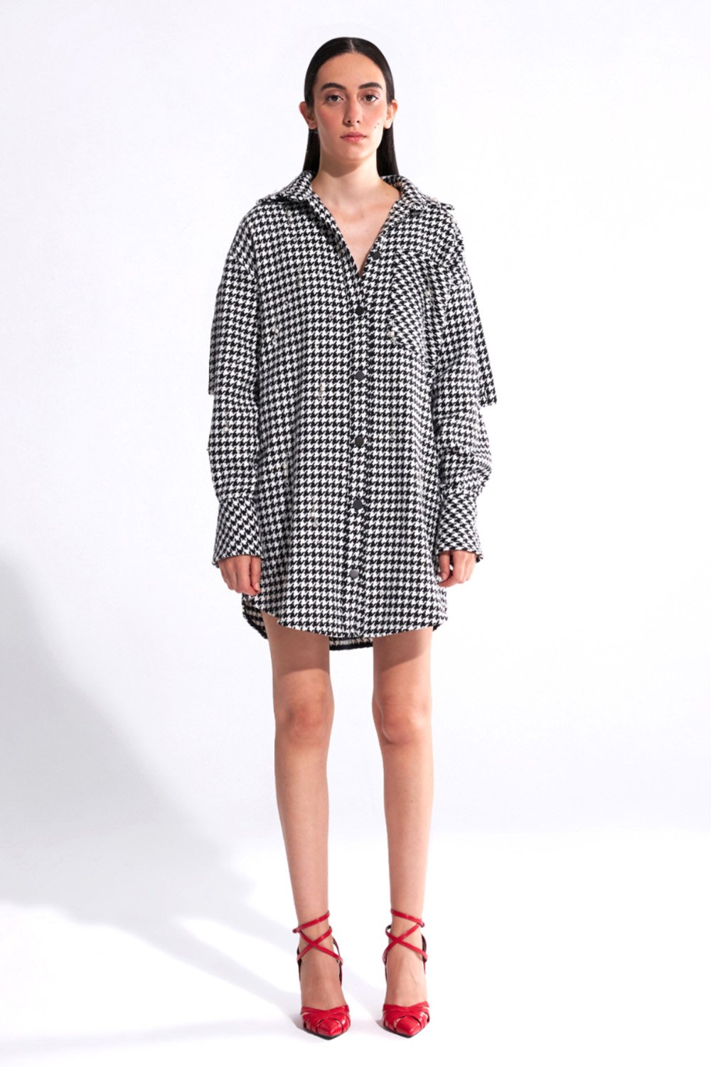 Crescent Line-Pearlon Gömlek Elbise-Gömlek-3-Milagron.com