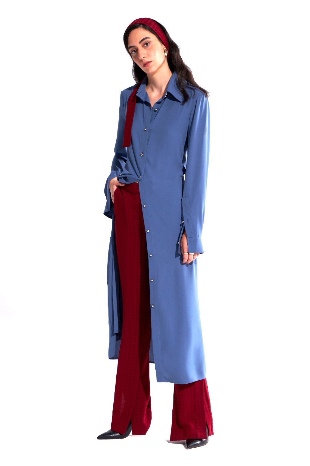 Crescent Line-Phase Pantolon Bordo-Pantolon-1-Milagron.com