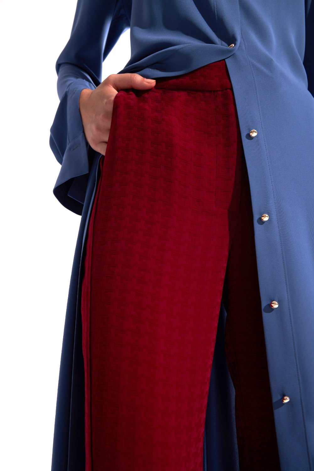 Crescent Line-Phase Pantolon Bordo-Pantolon-3-Milagron.com