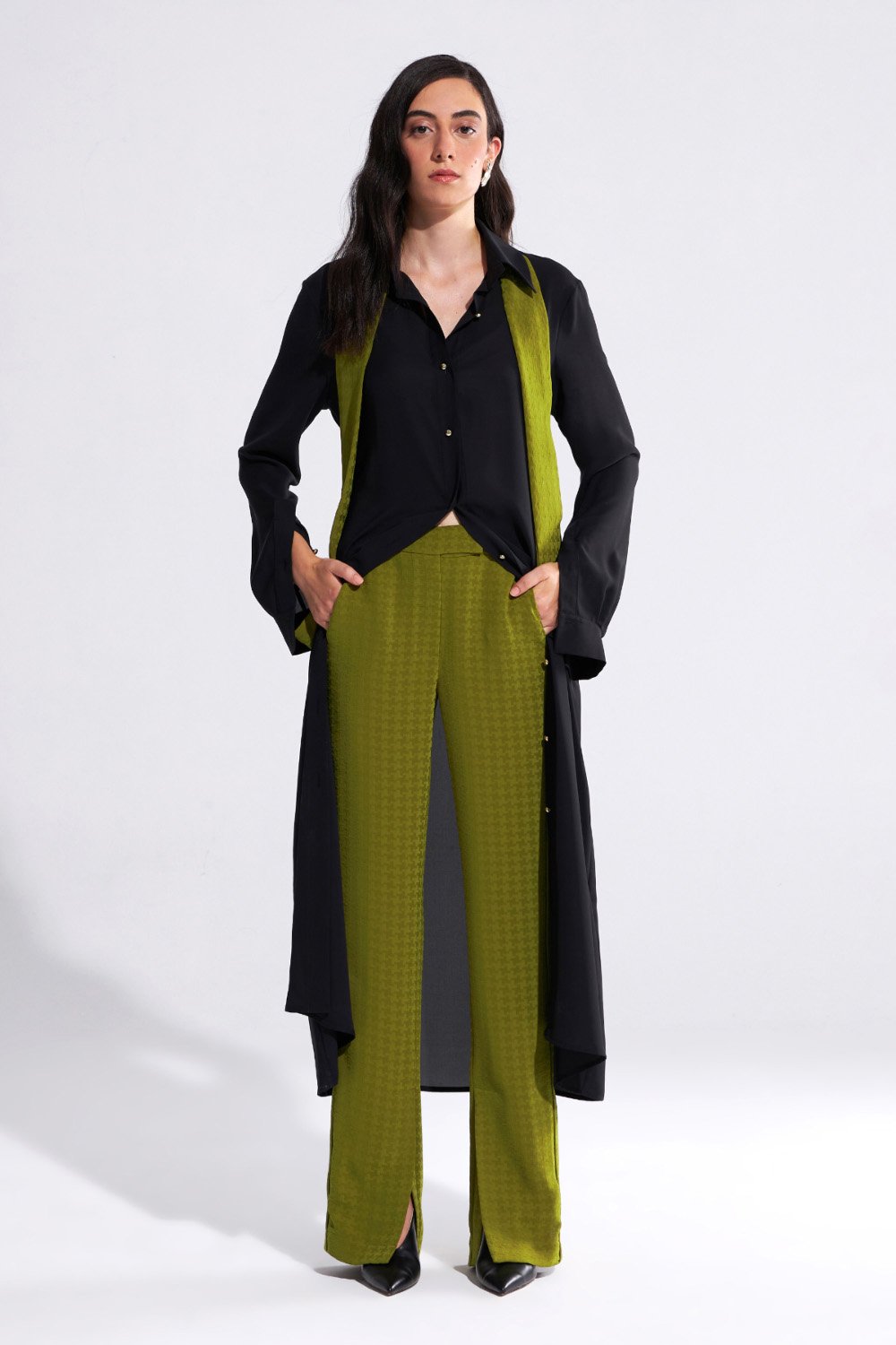 Crescent Line-Phase Pantolon Yeşil-Pantolon-7-Milagron.com