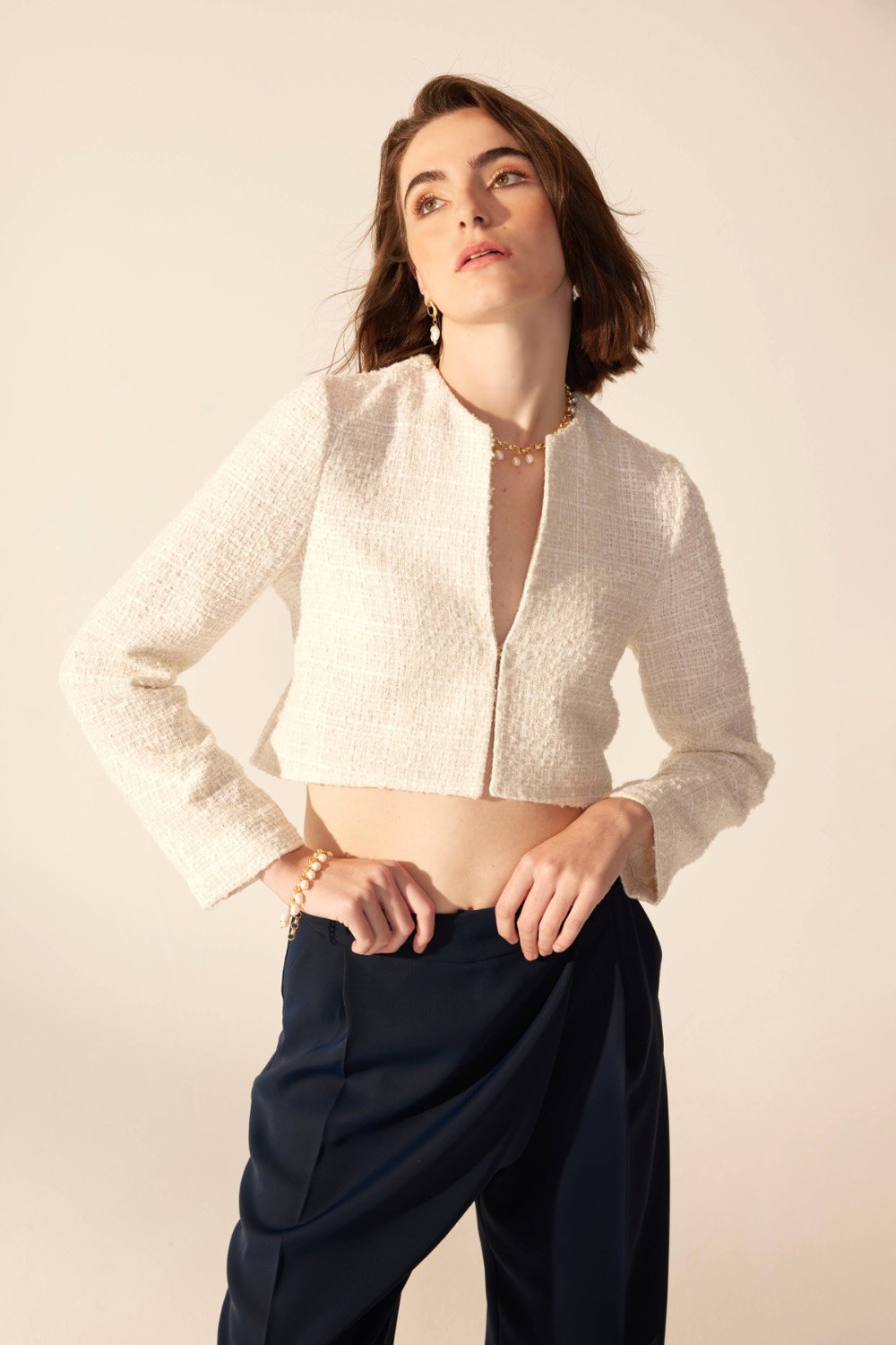 Crescent Line-Serenity Crop Ceket-Ceket-1-Milagron.com