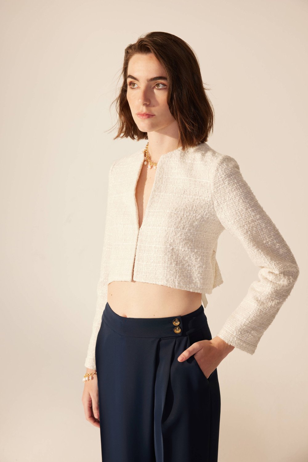 Crescent Line-Serenity Crop Ceket-Ceket-5-Milagron.com