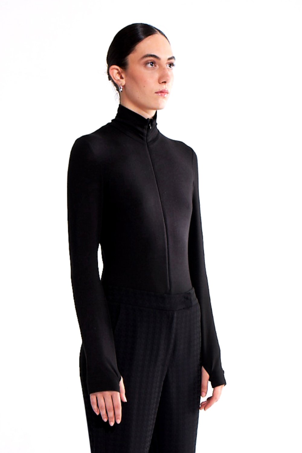 Crescent Line-Shadow Bodysuit Siyah-Bodysuit-4-Milagron.com