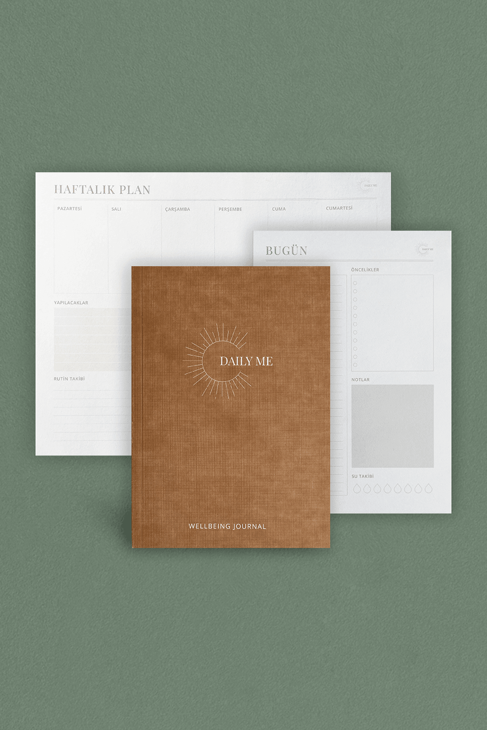 Daily Me Wellbeing-3'lü Bütünsel Set-Ajanda-1-Milagron.com