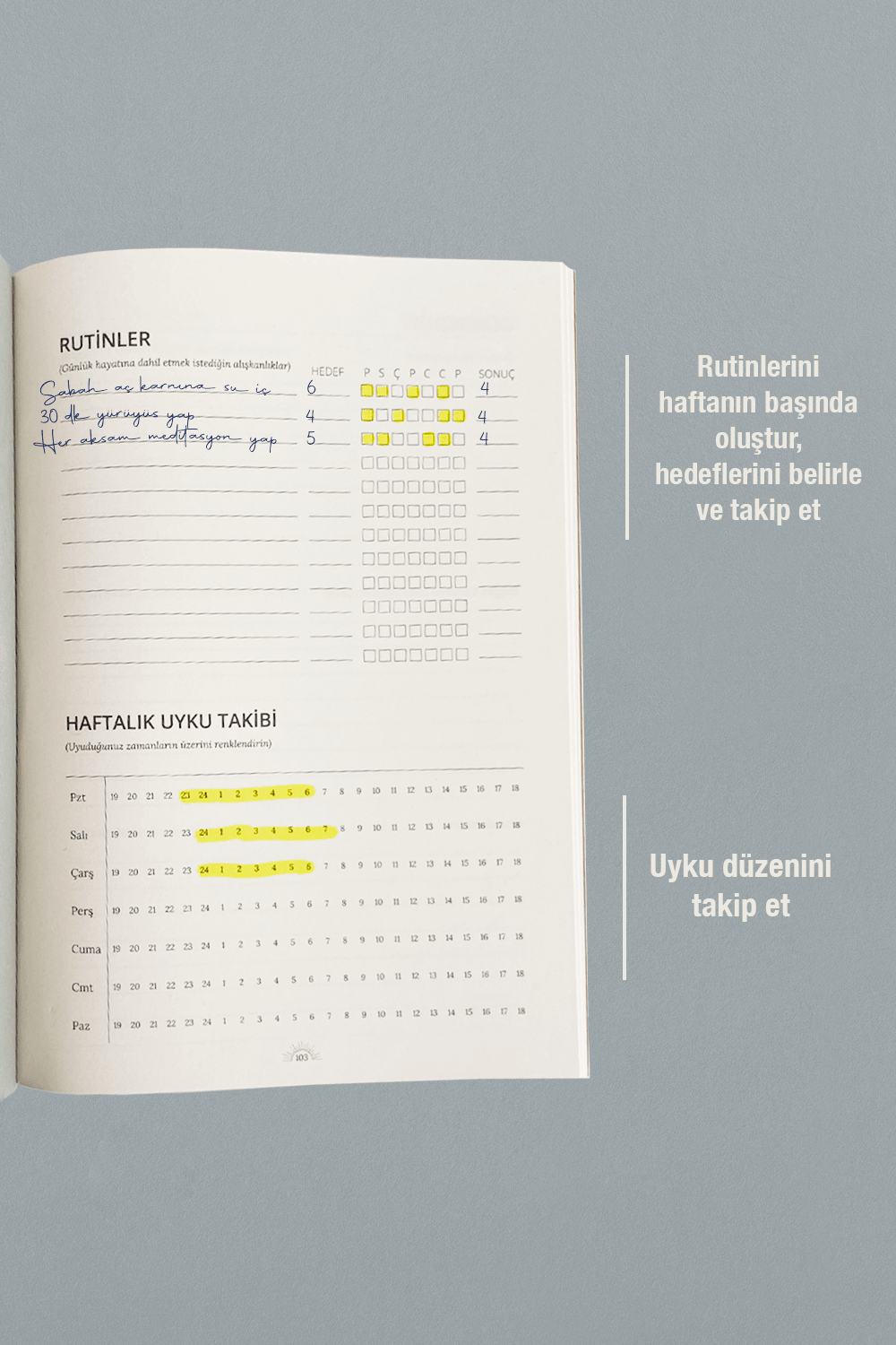 Daily Me Wellbeing-3'lü Bütünsel Set-Ajanda-6-Milagron.com