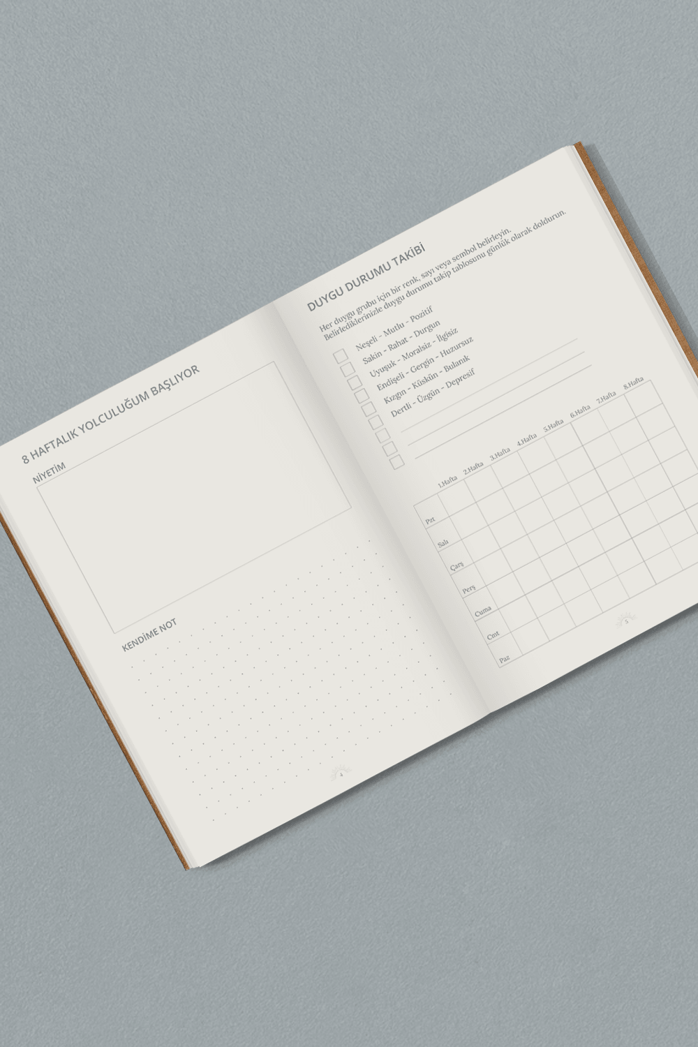 Daily Me Wellbeing-Wellbeing Journal (Türkçe)-Ajanda-3-Milagron.com