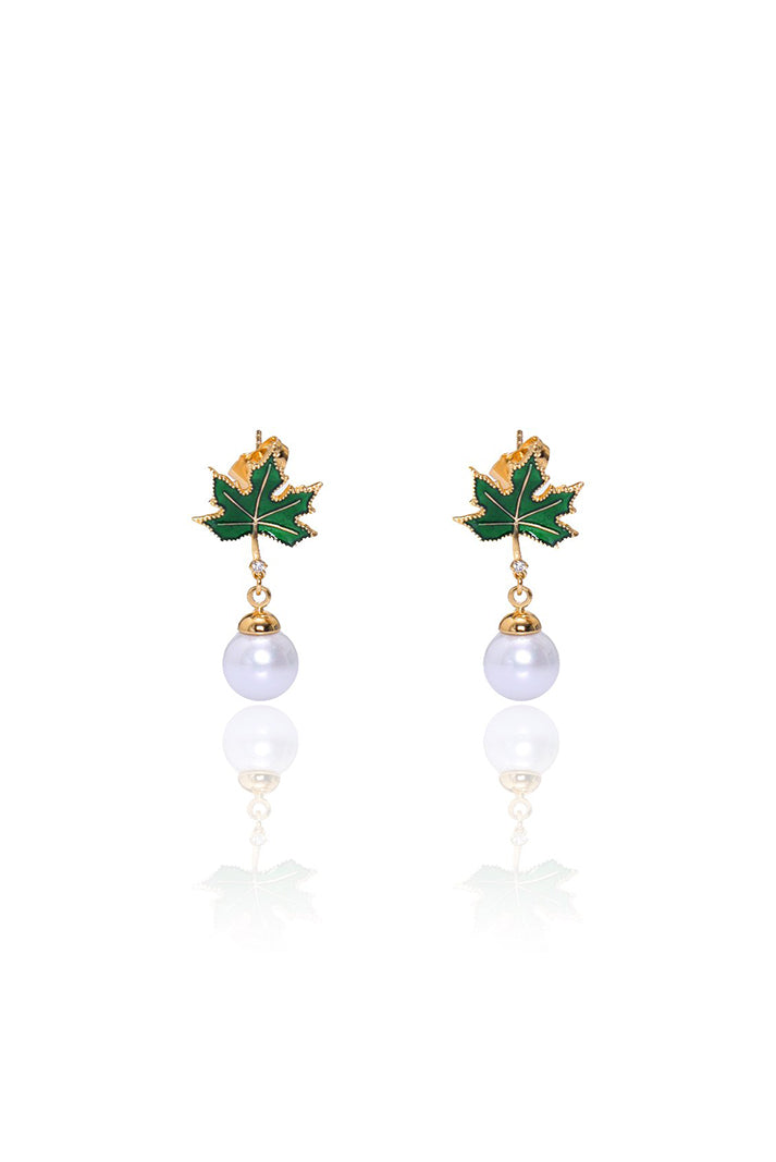 Damla Kalender-Autumn Pearl Earrings-Küpe-1-Milagron.com