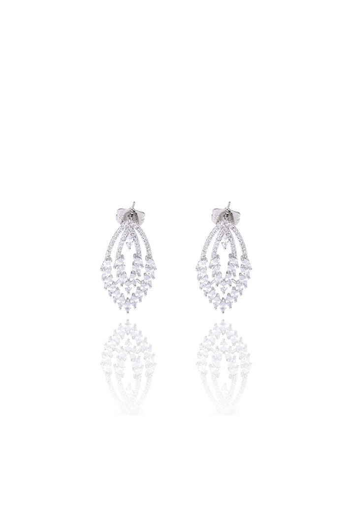 Damla Kalender-Diamond Almond Earrings-Küpe-1-Milagron.com