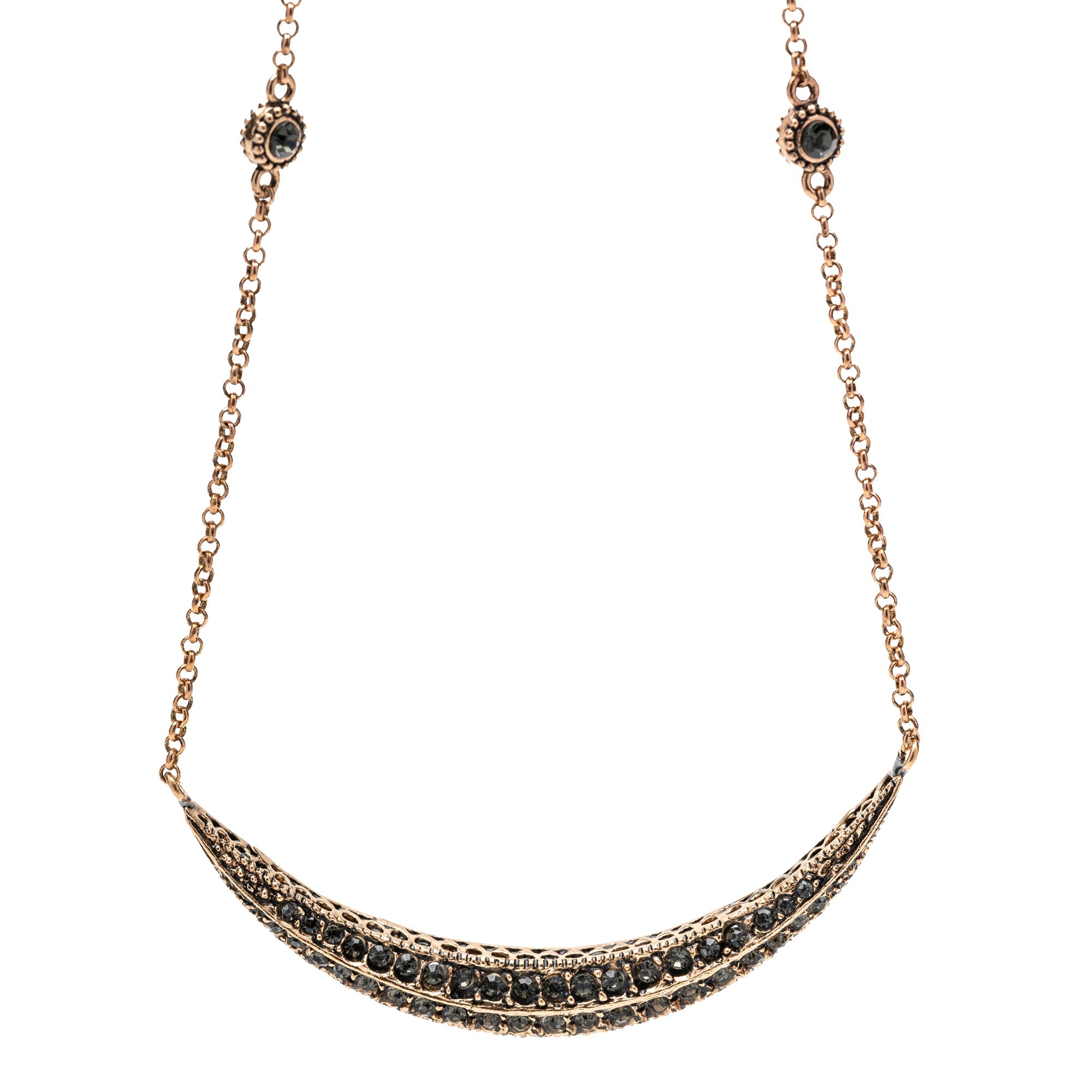 Damla Kalender-Diamond Crescent Necklace Medium-Kolye-3-Milagron.com
