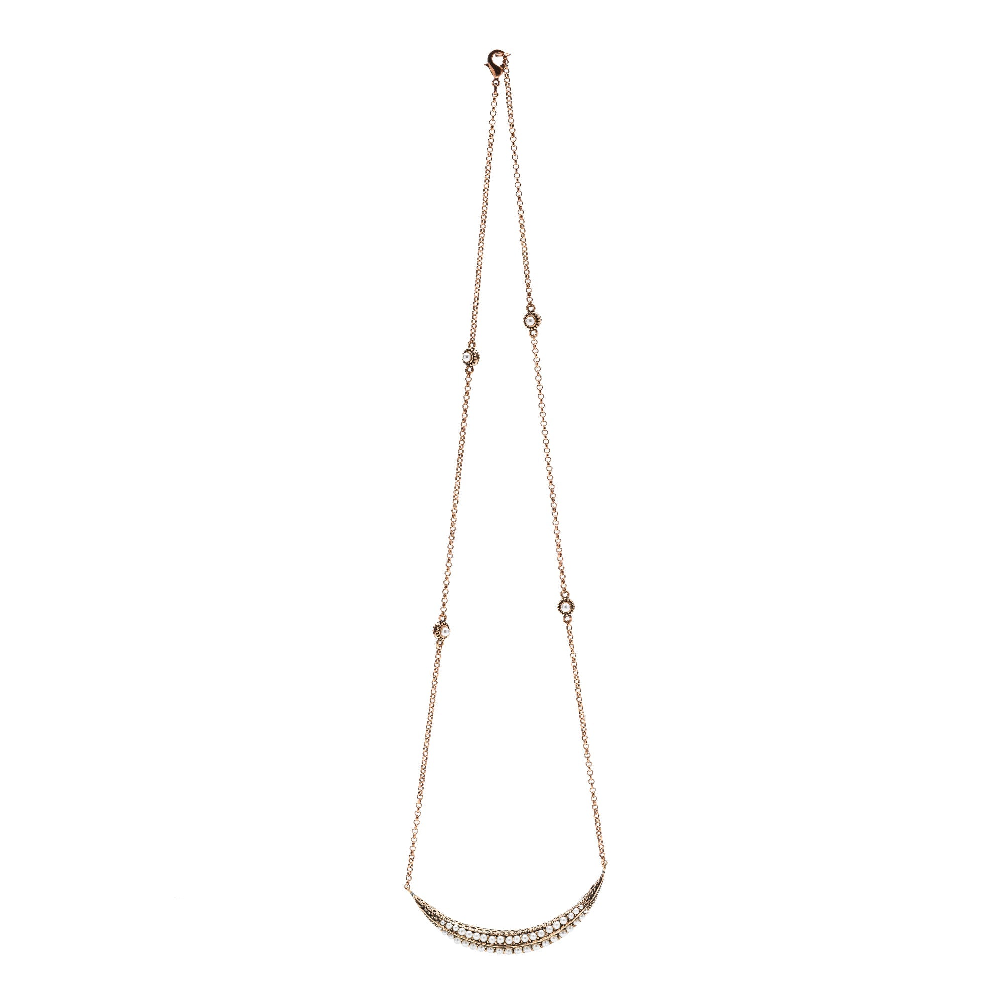 Damla Kalender-Diamond Crescent Necklace Medium-Kolye-4-Milagron.com