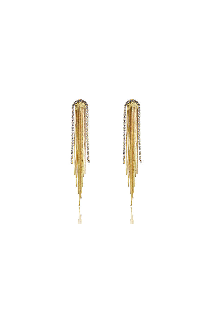 Damla Kalender-Golden Rain Earrings-Küpe-1-Milagron.com