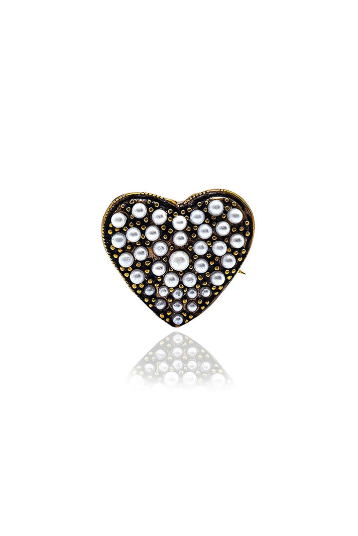 Damla Kalender-Heart Brooch-Broş-1-Milagron.com