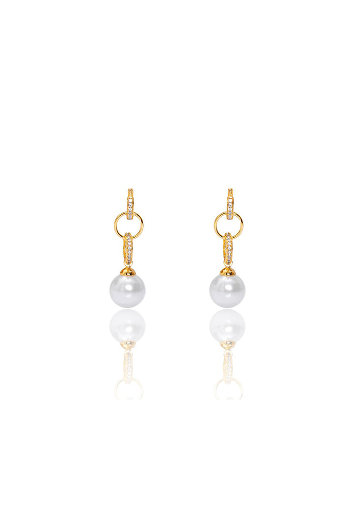 Damla Kalender-Helene Pearl Earrings-Küpe-1-Milagron.com