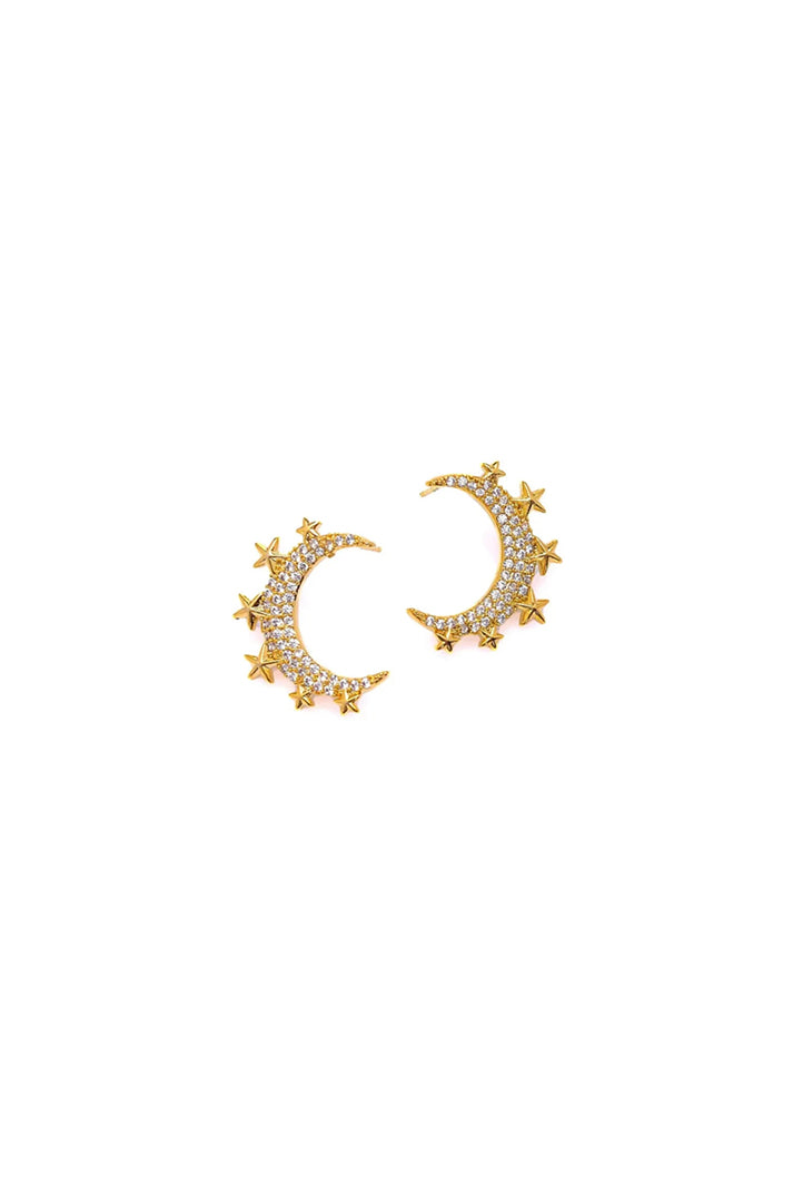 Damla Kalender-Moon And Stars Earrings-Küpe-2-Milagron.com