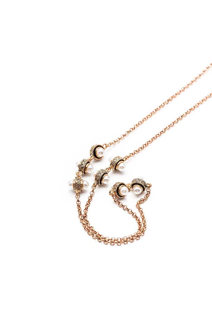 Damla Kalender-Pearl Long Necklace-Kolye-4-Milagron.com