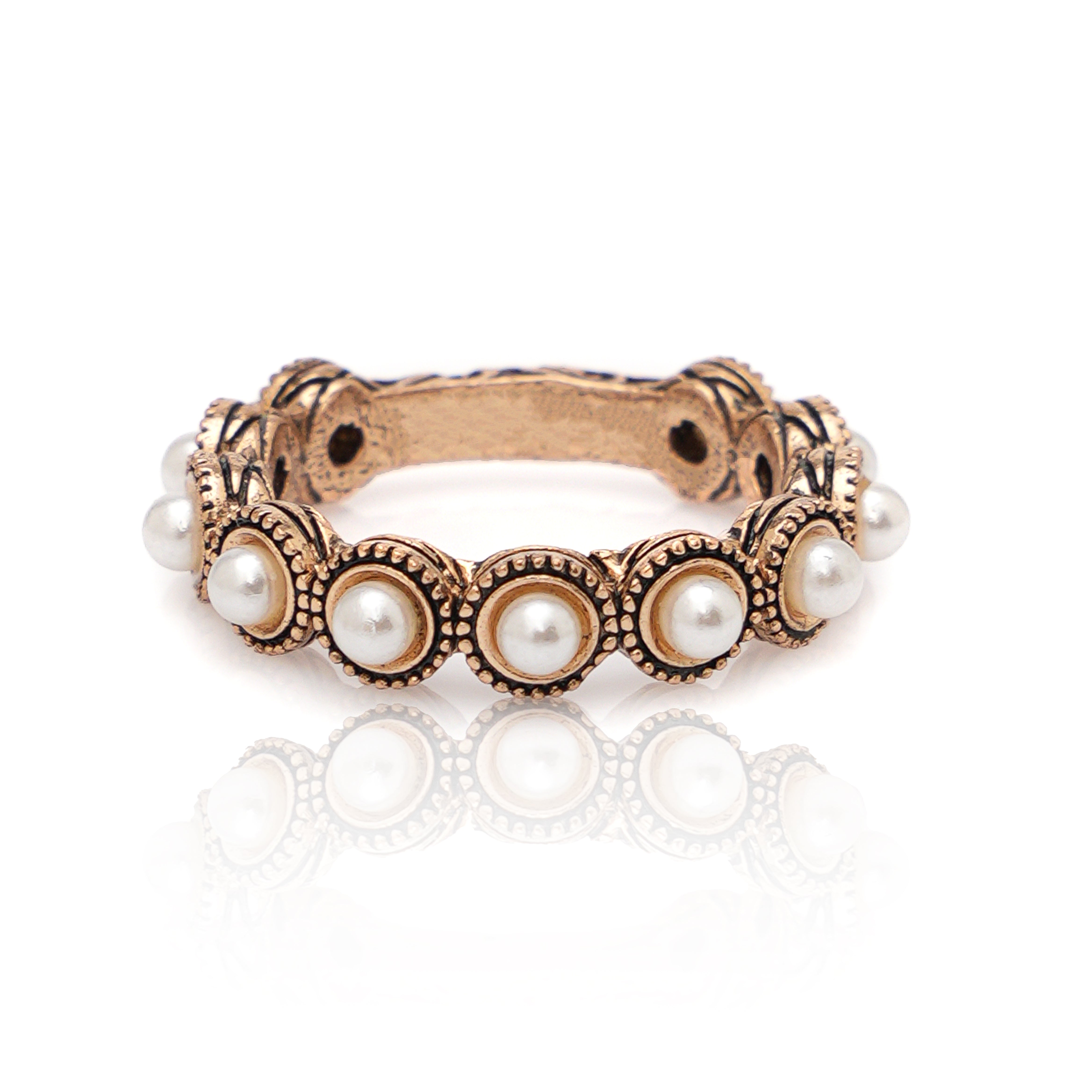 Damla Kalender-Pearl Round Ring-Yüzük-3-Milagron.com
