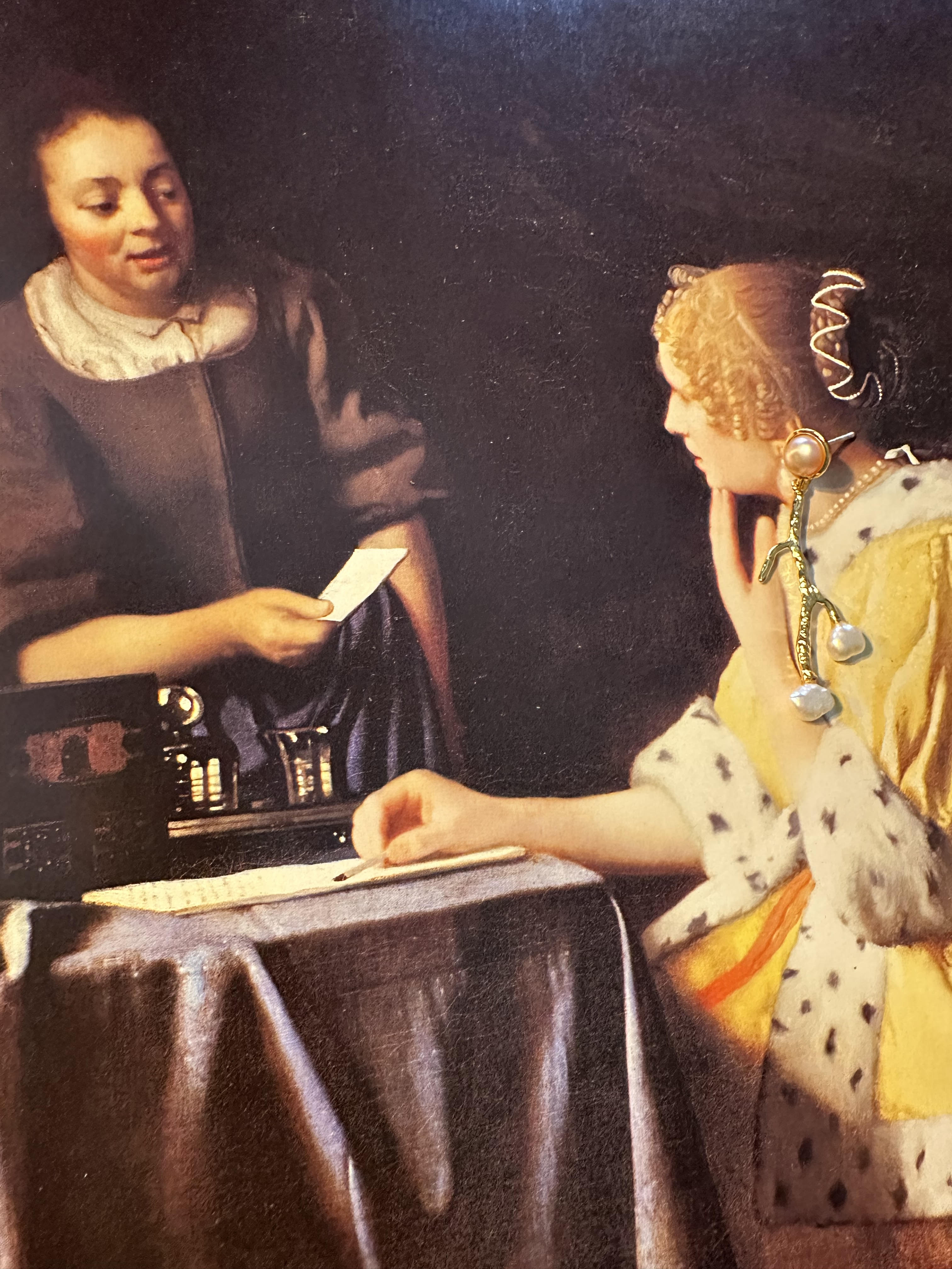 Damla Kalender-Pearl Twig Earrings-Küpe-4-Milagron.com