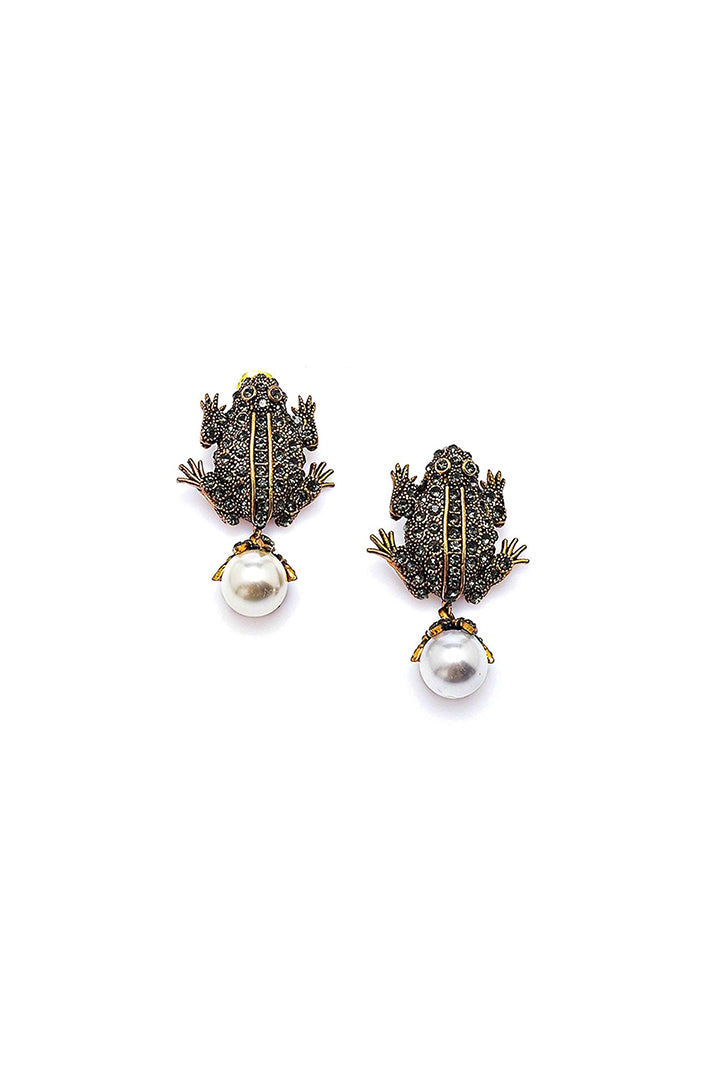 Damla Kalender-Prince Frog Earrings-Küpe-2-Milagron.com