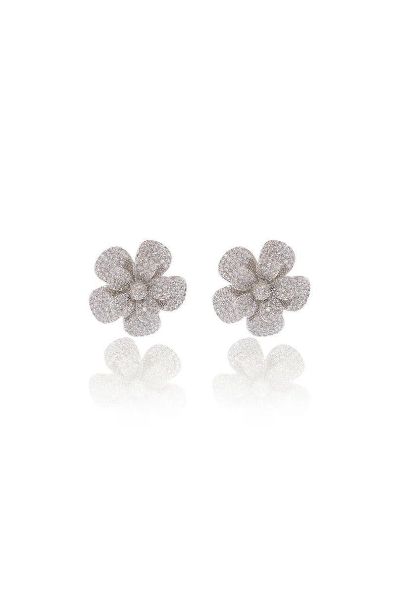 Damla Kalender-Rose Of Snow Earrings-Küpe-1-Milagron.com